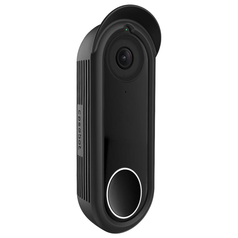 FINTIE FINTIE Silicone Cover for Google Nest Doorbell (Wired, 1st / 2nd gen), Protective Skin Case Compatible with Nest Hello Doorbell, Black