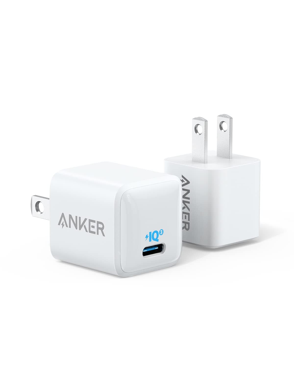 [2Pack] Anker Nano iPhone Charger, 20W PIQ 3.0 Durable Compact Fast Charger, PowerPort III USB-C Charger for iPhone 12/12 Mini/12 Pro/12 Pro Max, Galaxy, iPad Pro, AirPods Pro, and More