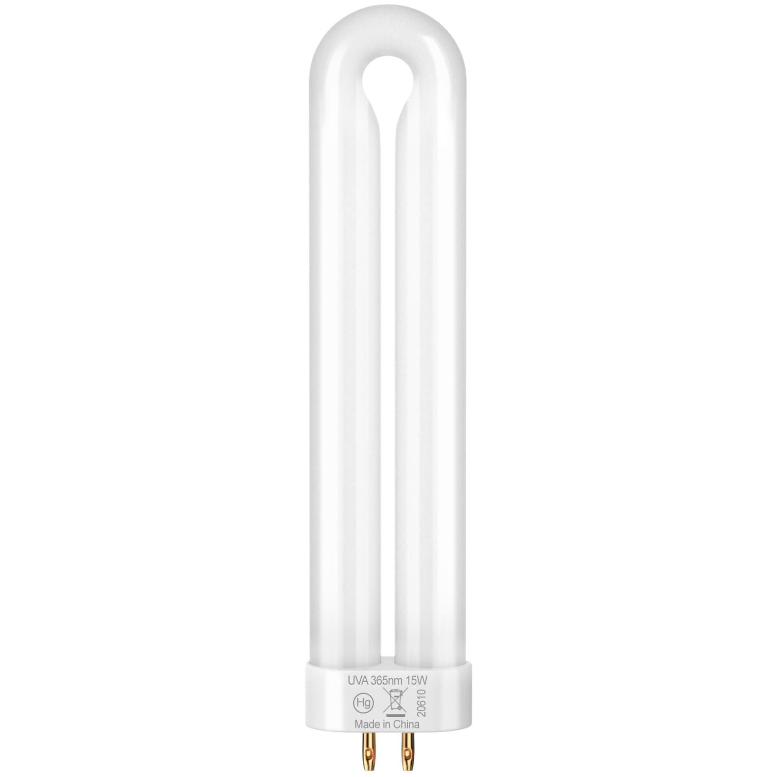 GOOTOP Replacement Bulb for Zap T6 Pro, K15, T9,X3 Bug Zapper, 15W, 4-Pin Base, U-Tube Bulb Twin Tube Bulb 1 pcs