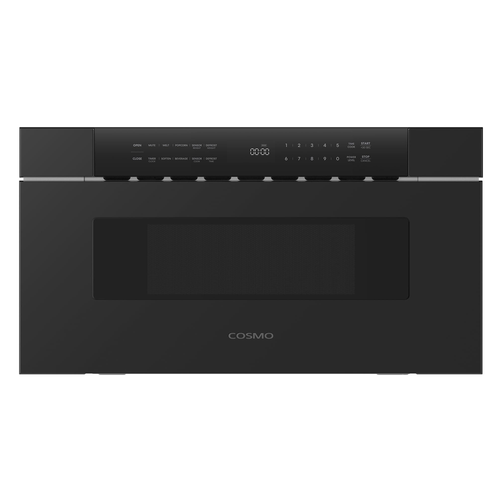 COSMO COS-MWD3012NHBK 30 in. Haven Collection 1.2 cu. ft. Built-in Microwave Drawer, Presets, Touch Controls, Defrosting Rack, Matte Black