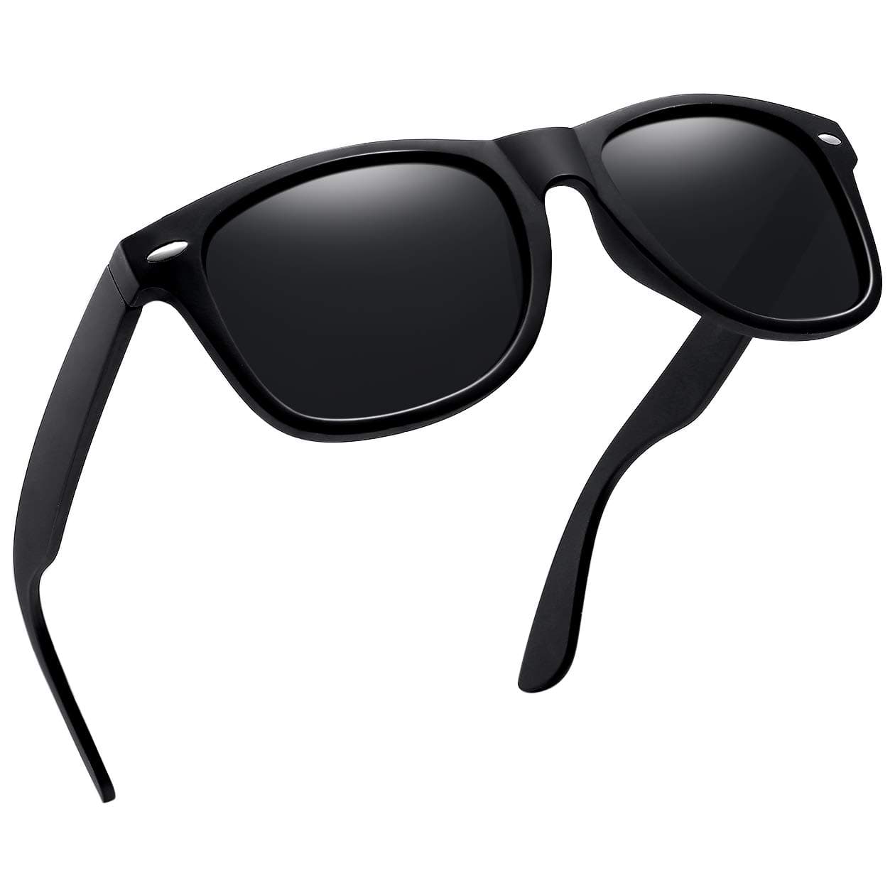 Joopin Square Sunglasses Polarized UV Protection Trendy Designer Sun Glasses Men Women A01-matte Black Simple Packaging multicolored