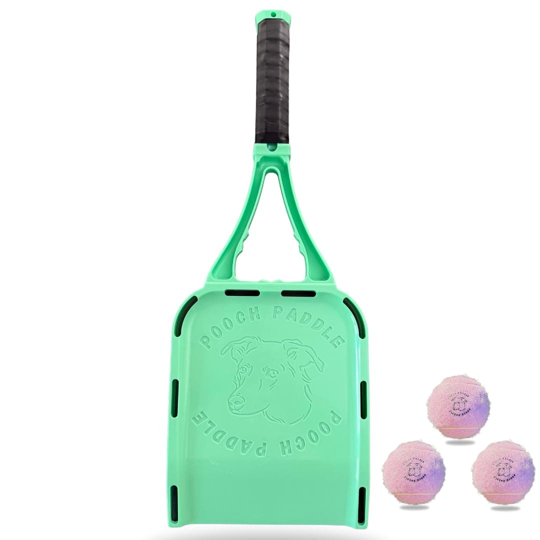 Dog Ball Launcher with 3 Balls - Long-Distance Ball Thrower for Dogs with Ergonomic Grip & 3 Durable Balls – Hands-Free Pickup, Slobber-Free Play for Park, Beach & Backyard