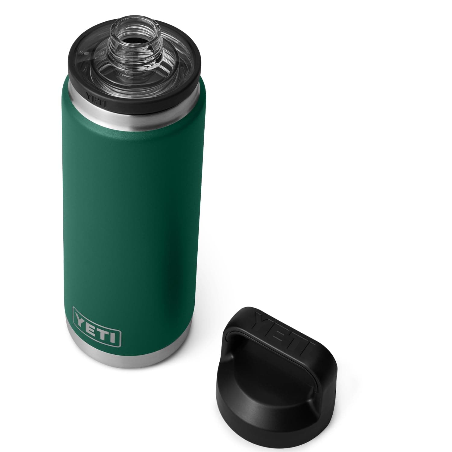 ‎YETI YETI Rambler 26 oz Bottle, Vacuum Insulated, Leakproof, Stainless Steel with Chug Cap Black Forest Green