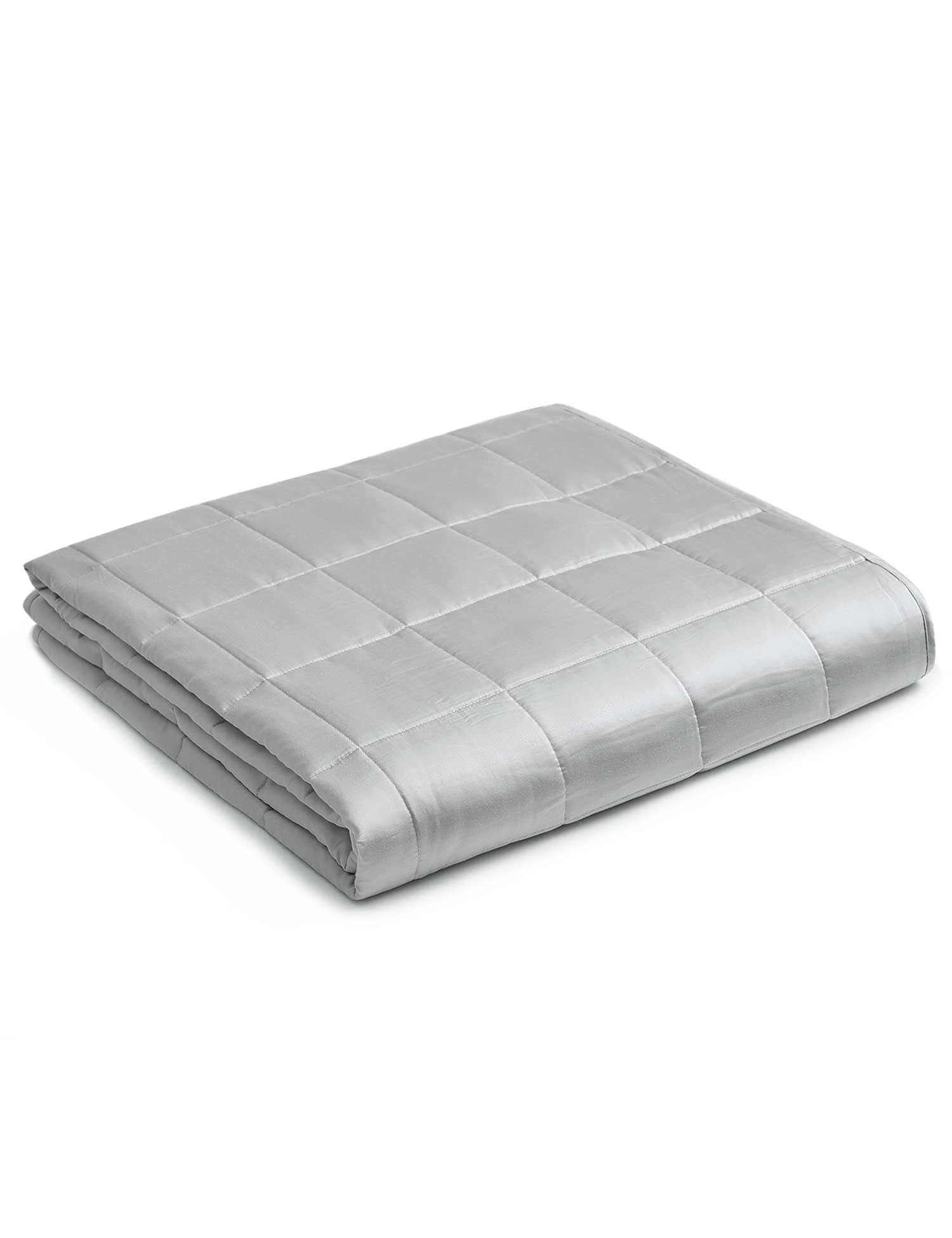 YnM Cooling Weighted Blanket — 100% Cooling Oeko-Tex Certified Material with Premium Glass Beads (Light Grey, 48''x72'' 20lbs), Suit for One Person(~190lb) Use on Twin/Full Bed 48 in x 72 in 20 lb Original Light Grey
