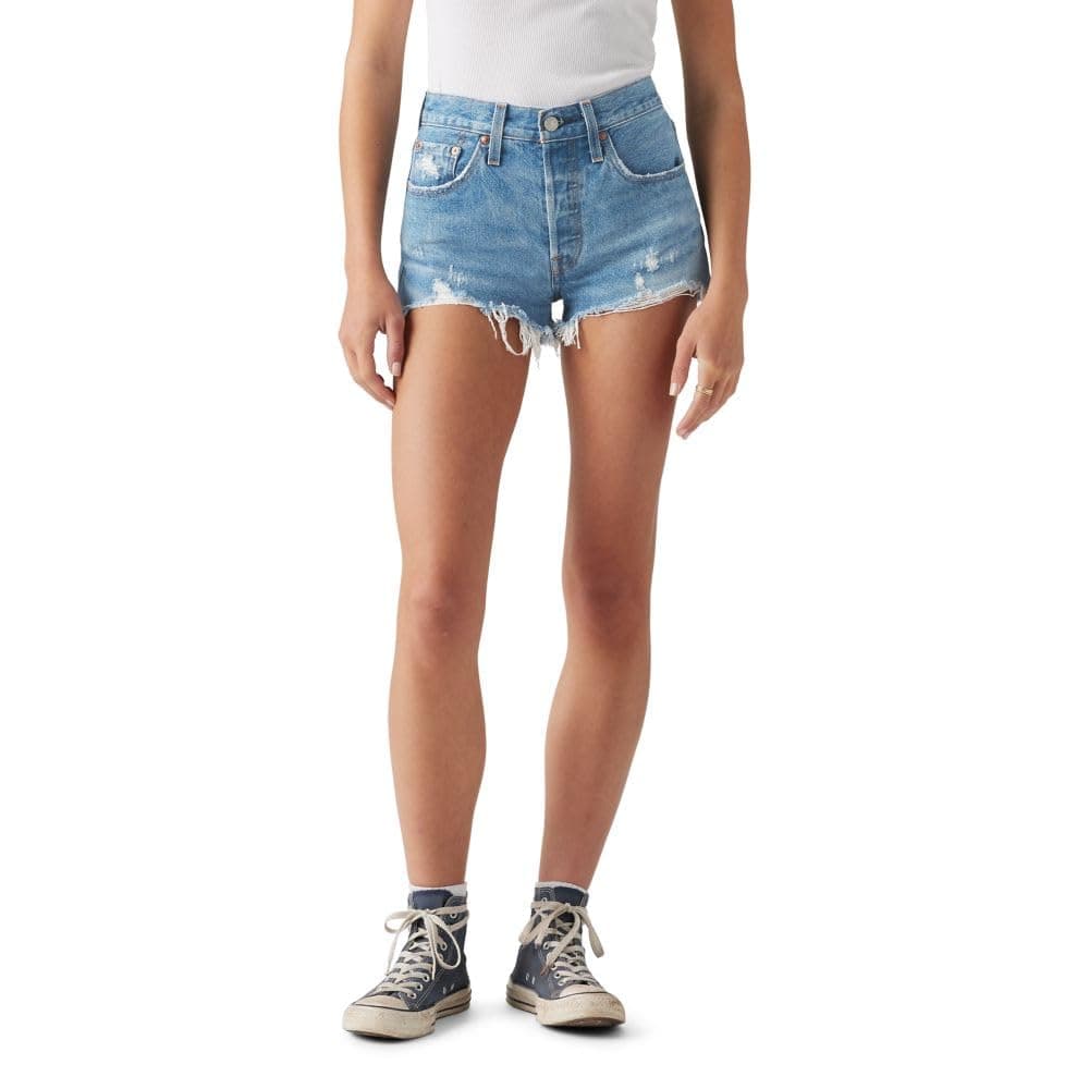Levi's Women's Premium 501 Original Shorts ​​​​​(Also Available in Plus) 29 Athens Mid Short - Medum Indigo