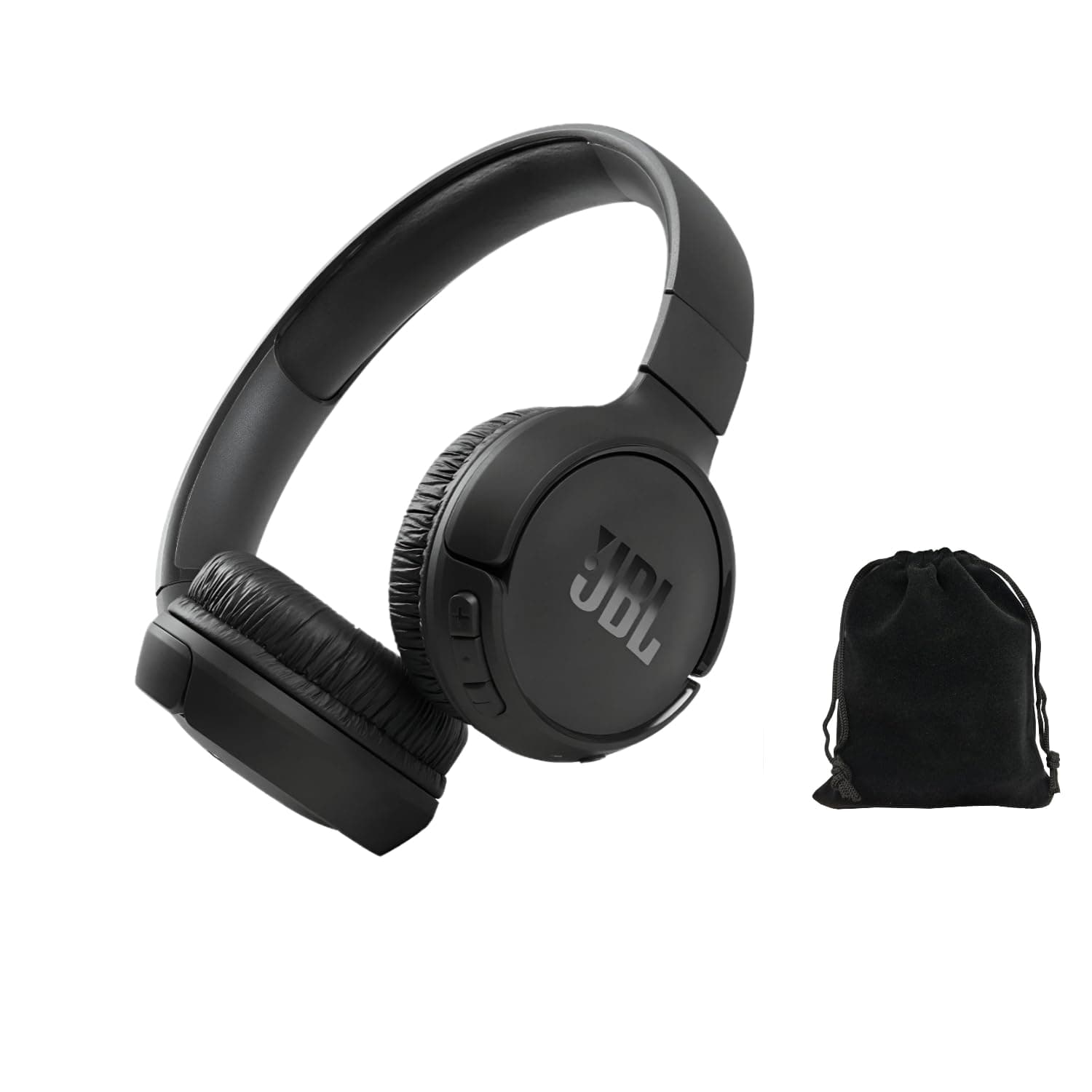 JBL Tune 570BT - Wireless Bluetooth - On-Ear Headphones - Pure Bass Stereo Sound - Black - Includes Storage Pouch (Renewed)