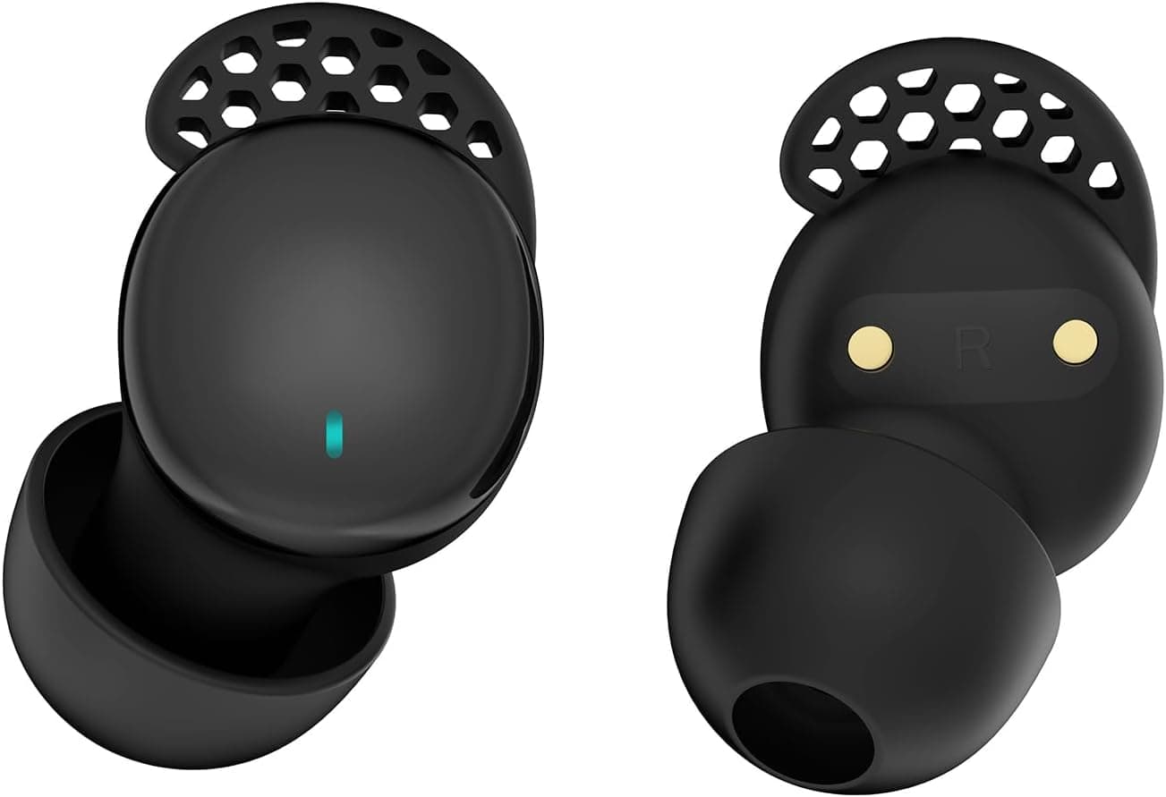 Sleep Earbuds for Side Sleepers, Wireless Noise Cancelling Sleep Headphones with Sleep Mode, LED Power Display, Comfort Fit for Sleeping, Working, Hiking (Black)