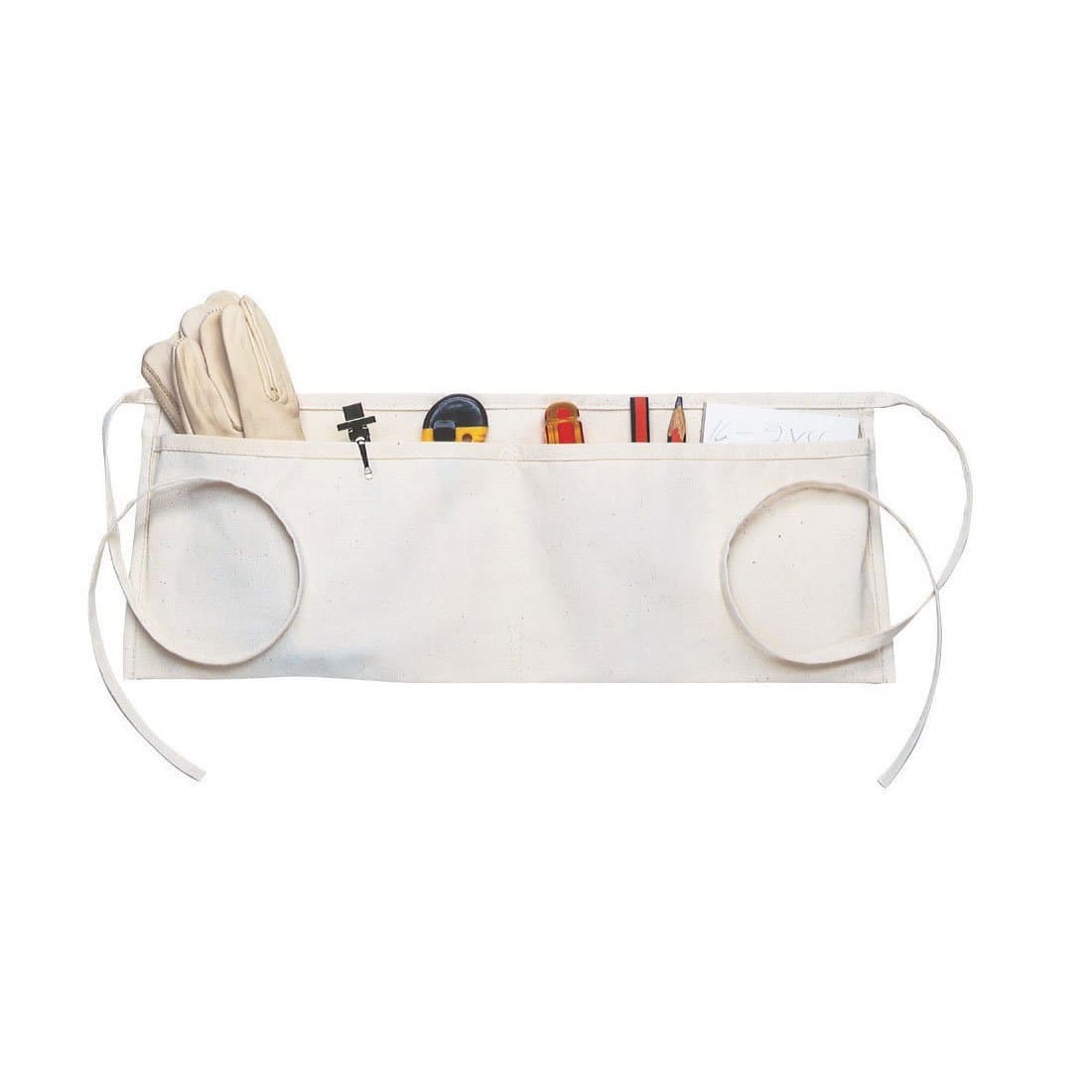Clc Custom Leathercraft C6 Canvas Waist Apron Two Pocket, Unisex Adult, White Solid
