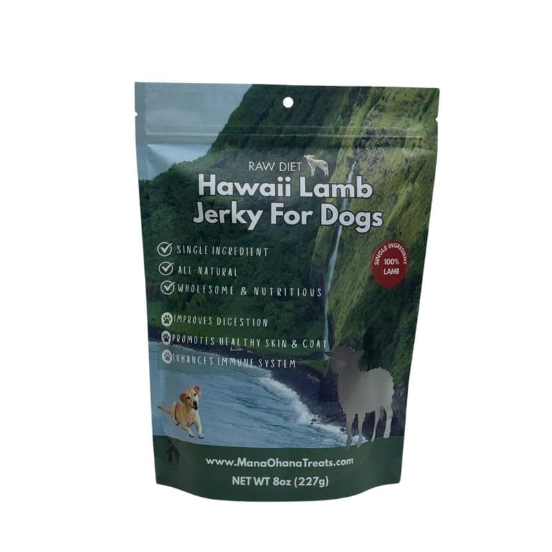 Hawaii Lamb Jerky for Dogs – Freeze-Dried Raw Diet – 100% Single Ingredient Lamb – All Natural Dog Treat – Made in Maui, Hawaii – 8 oz (227g)