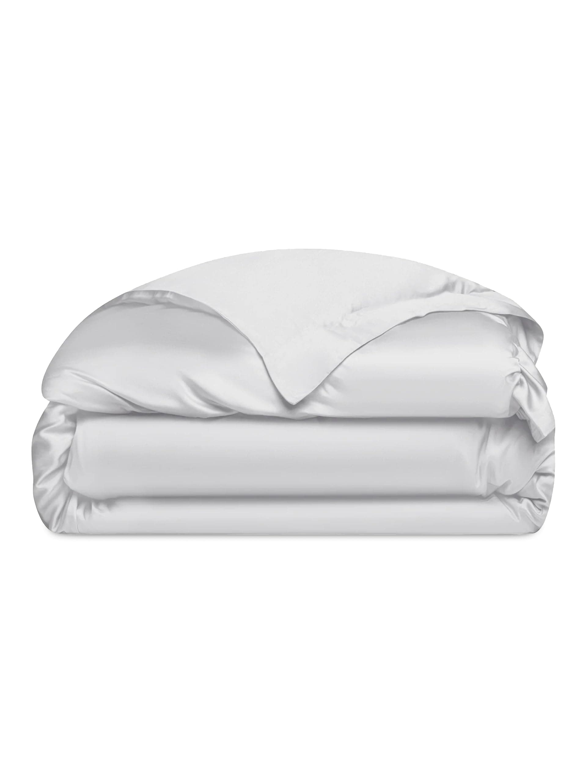 Cozy Earth Luxury Duvet Cover Queen - 100% Viscose from Bamboo - Ultra-Soft, Cooling & Lightweight Duvet Cover - Temperature-Regulating Bedding with Concealed Zip & Interior Snap Closures - White White Queen/Full