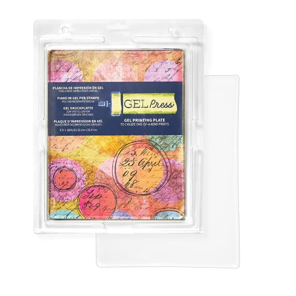 Gel Press Monoprinting Print Plate - 8” X 10” Gel Plate - Printmaking Supplies - Reusable Gel Printing Plate for Press Art for Card Making, Scrapbooking, Journaling, Arts and Crafts, Home Decor 8" x 10"