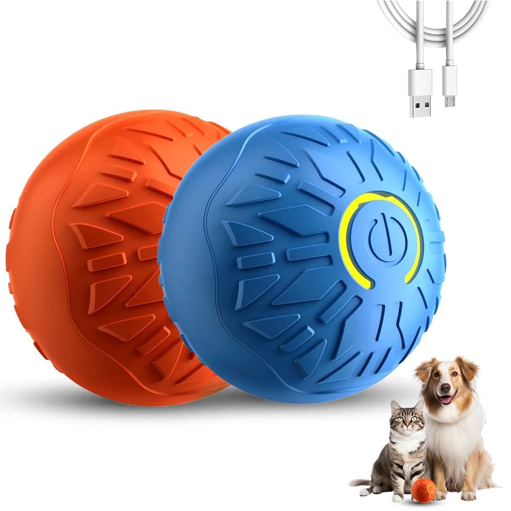 Shaky Ball Toy for Dogs, 2026 New Interactive Dog Toy, Durable Electronic Dog Toys for Outdoor Play, Rechargeable Automatic Moving Swinging (2PCS Mix)