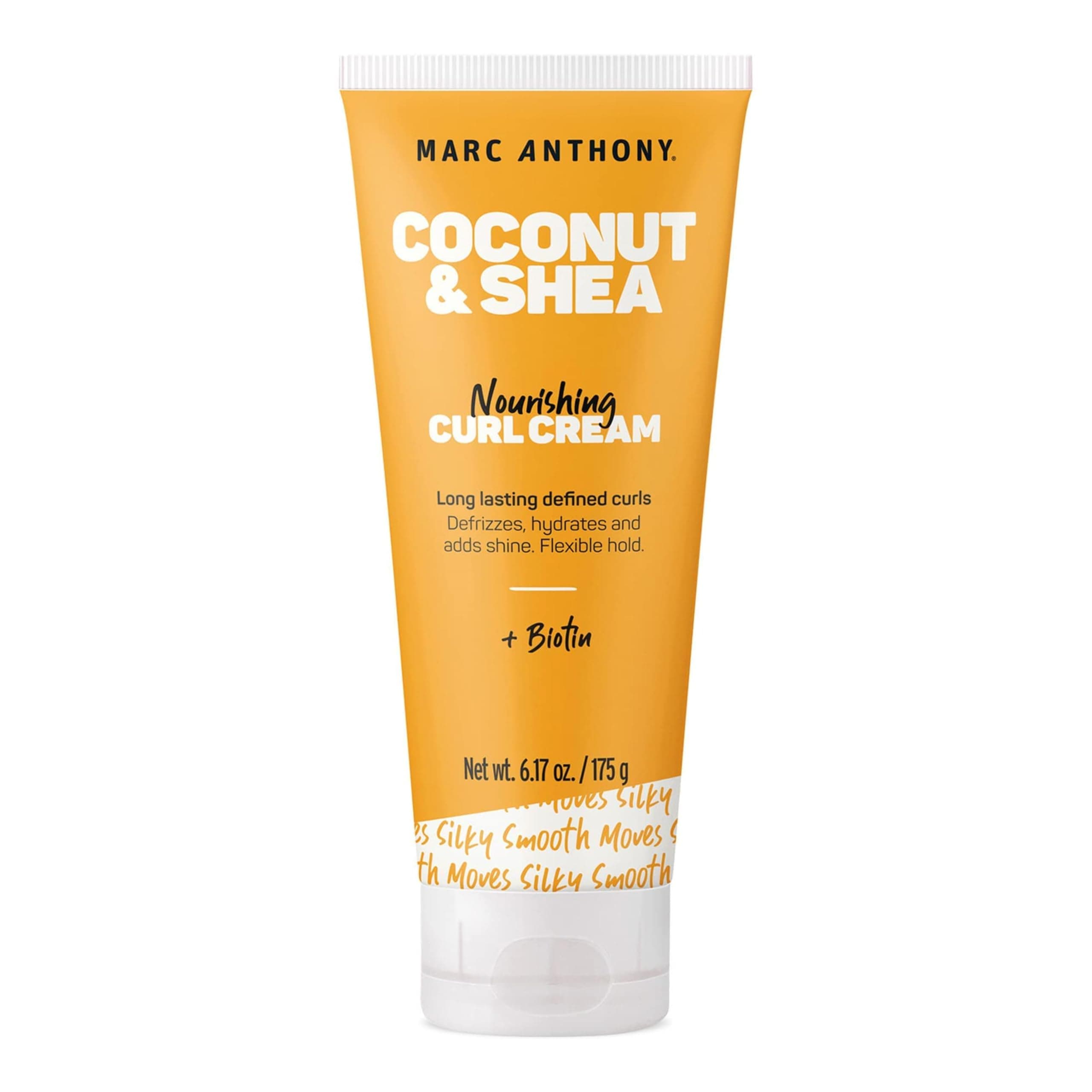Marc Anthony Nourishing Curl Cream, Coconut Oil & Shea Butter - Anti-Frizz Biotin Detangling Cream to Enhance Curls, Defrizz, Hydrate & Adds Shine - Color Safe & Sulfate Free Styling Product 6.17 Ounce (Pack of 1)