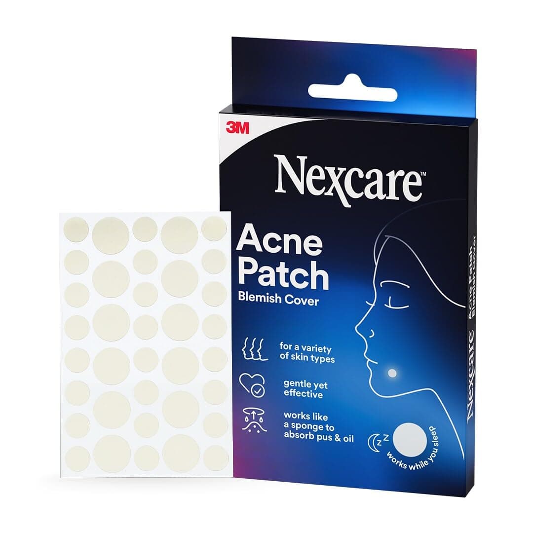 Nexcare Acne Cover, Skin Cover Absorbs Pus and Oil From Clogged Pores, Suitable Skincare for Most Skin Types - 36 Acne Covers 36 Count (Pack of 1)