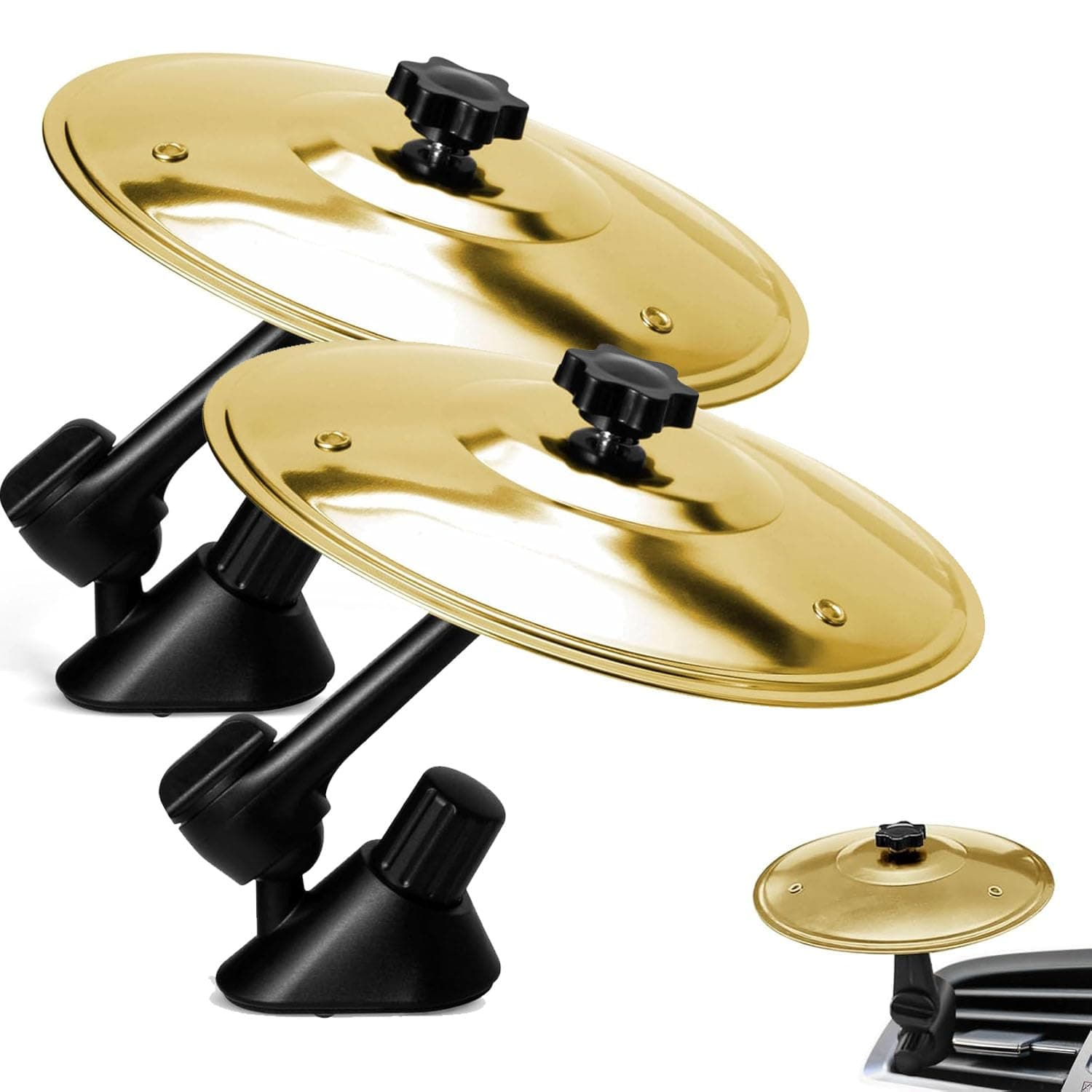 2-Pack Mini Car Drum Cymbal Air Vent Clip