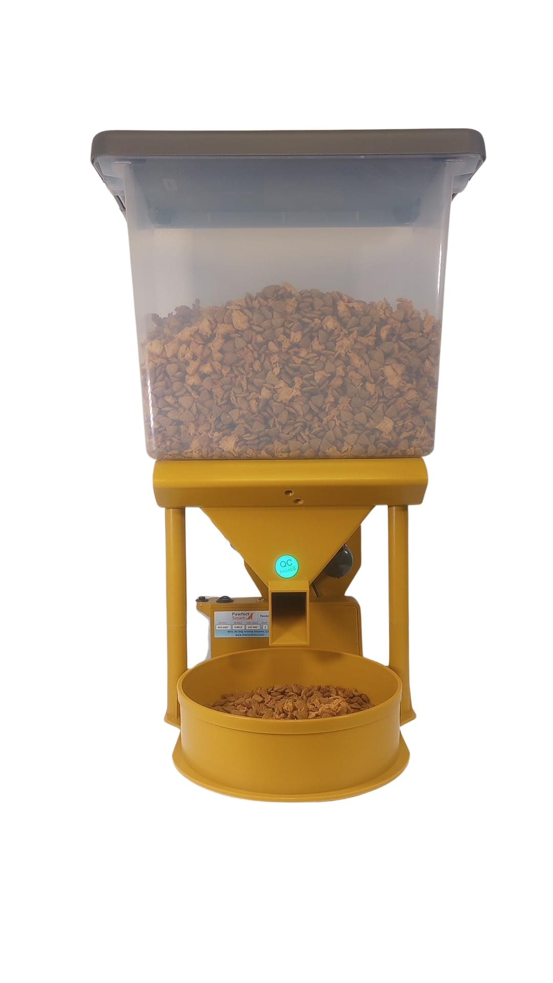 Precision XL Automatic Large Dog Feeder, 30 lb Storage Capacity, Program up to 4 Meals/Day with Smartphone, JAM-Free (Pure Gold)