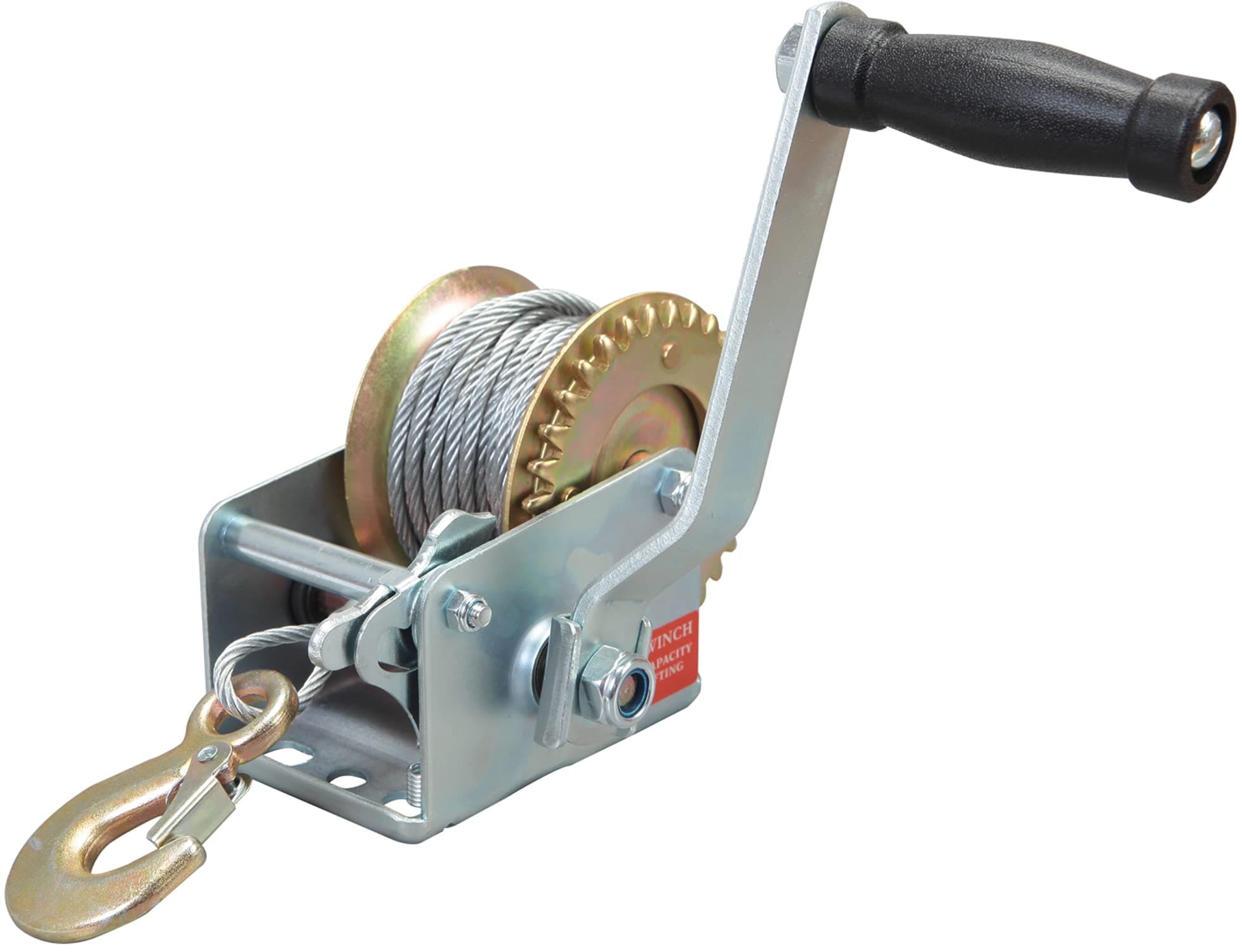 BIG RED ATRT1061CR Torin 600lbs Capacity Manual Hand Crank Winch with 26.3FT Steel Cable Steel Cable 600 lbs