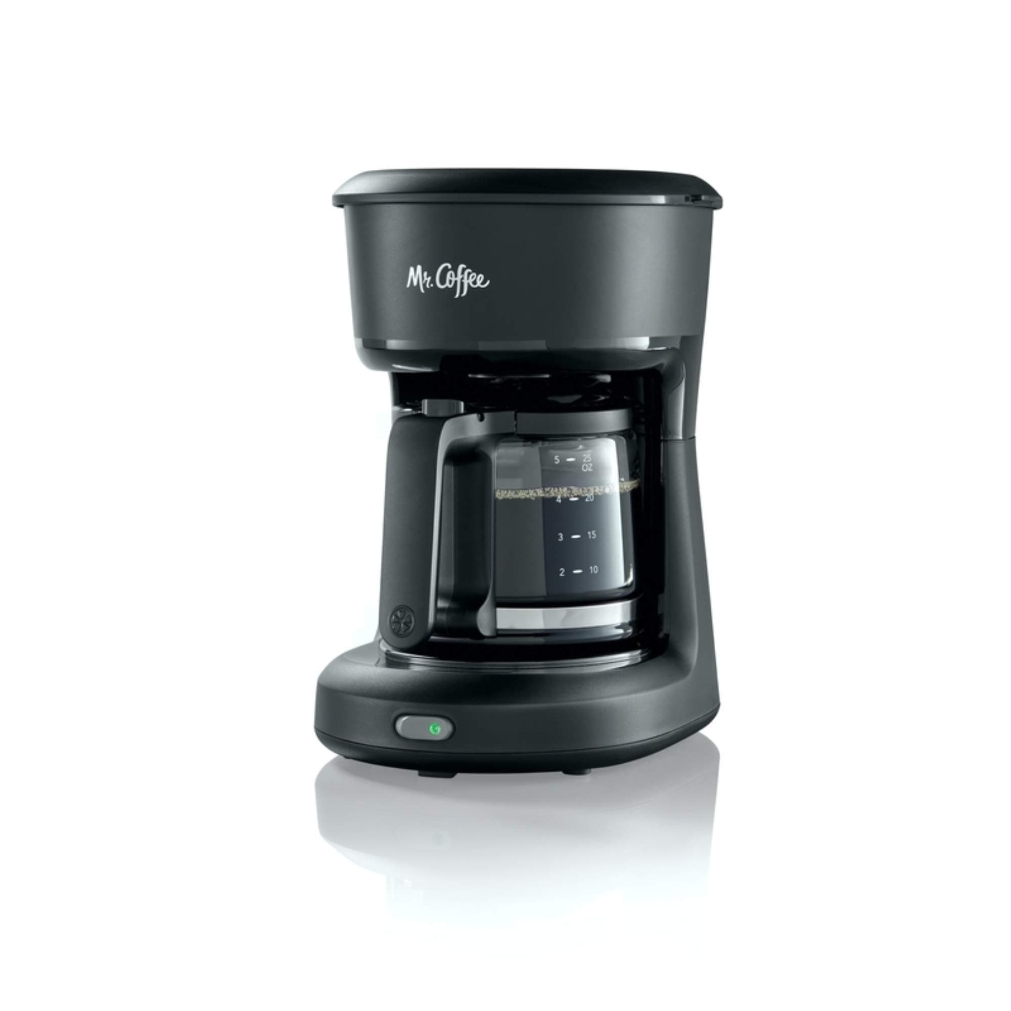 Mr. Coffee® 5-Cup Mini Brew Switch Coffee Maker, Black Black 5-Cup Coffee Maker