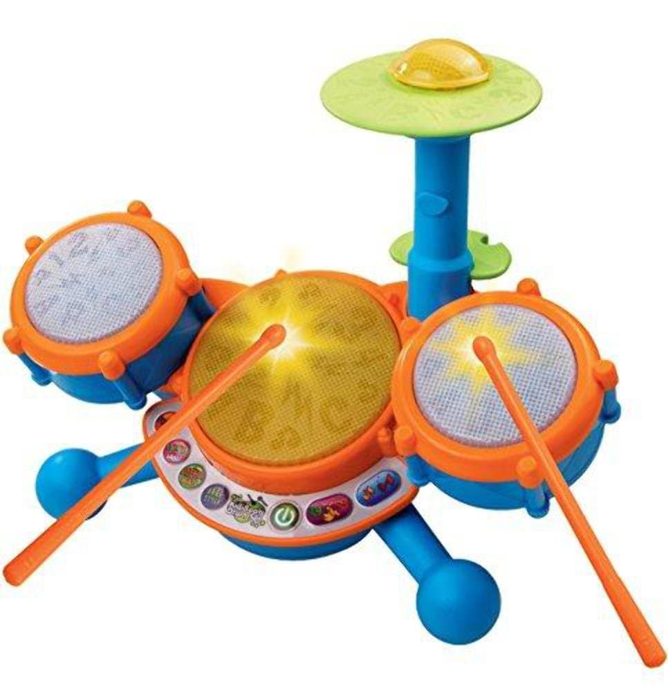 VTech KidiBeats Kids Drum Set, Orange Orange Standard Packaging