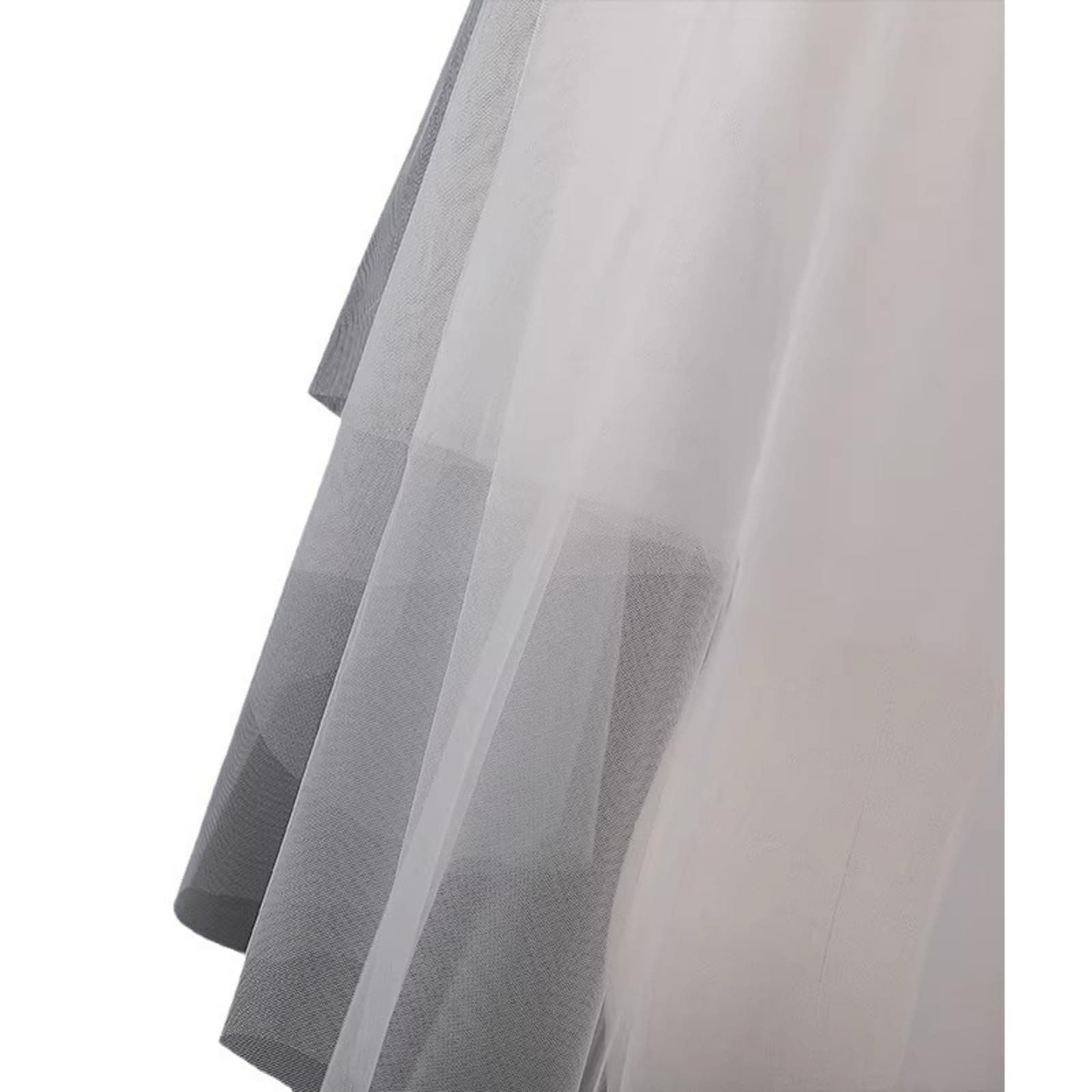 Double layered wedding veil