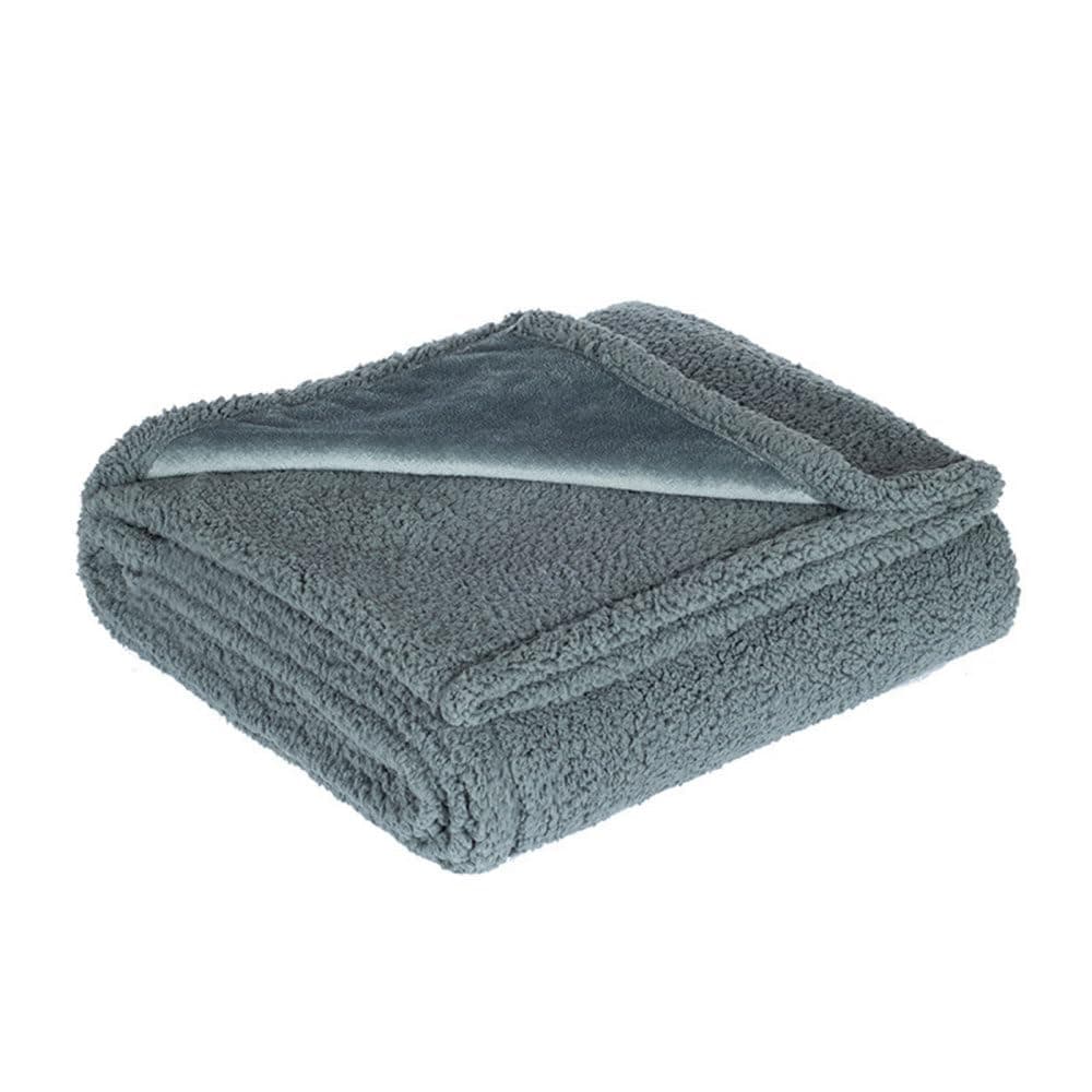 Pet Blanket, 19.7×28Inch Waterproof Dog Blankets Double-Sided Small Animal Blankets, All Season Use for Cage Bed Couch Car Grey