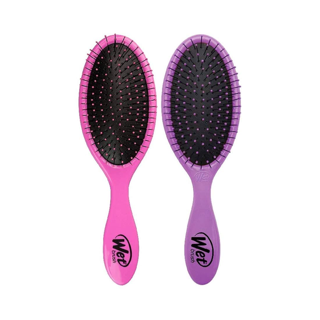 Wet Brush Original Detangler Hair Brush 2-Pack, Pink & Purple, Perfect Stocking Stuffer Set for Women & Men, Ultra-Soft IntelliFlex Bristles for Wet or Dry Hair, Holiday Gift Essential Pink/Purple 2 Count (Pack of 1)
