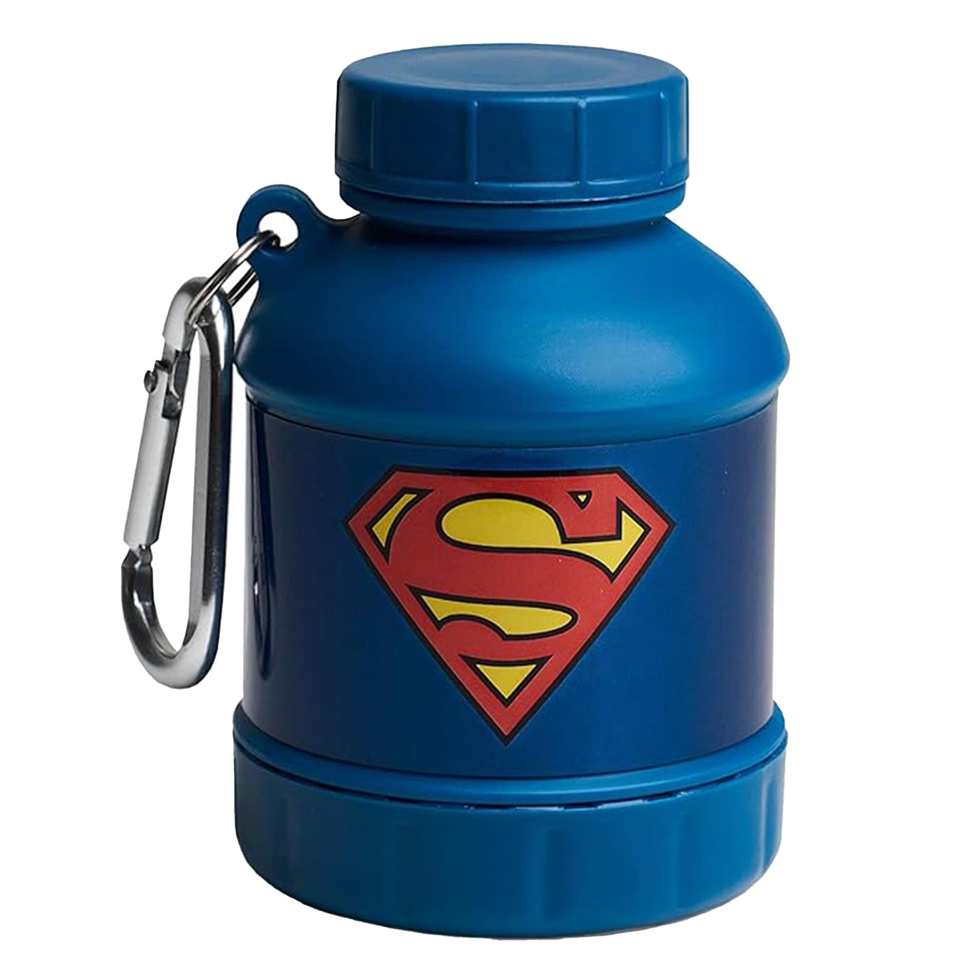Smartshake Justice League Whey2Go Superman Protein Powder Storage Container 50g – BPA Free Shaker Bottle Funnel for Whey Protein Powder + Protein Shakes 110ml, DC Comics Superman Gifts for Men 3.7 Ounces Superman