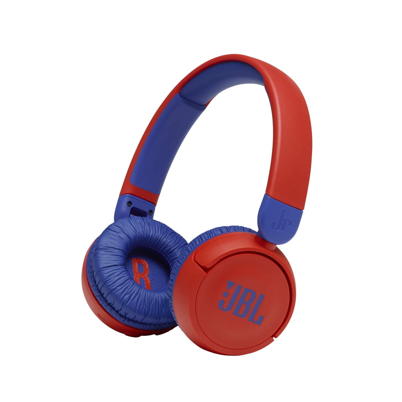 JBL Jr310BT Kids Wireless On-Ear Headphones - Bluetooth Headphones with Microphone, Safe Sound Under 85dB Volume, 30H Battery, Foldable, Comfort, Easy, Soft, Cool Colors (Red), Small (Renewed)