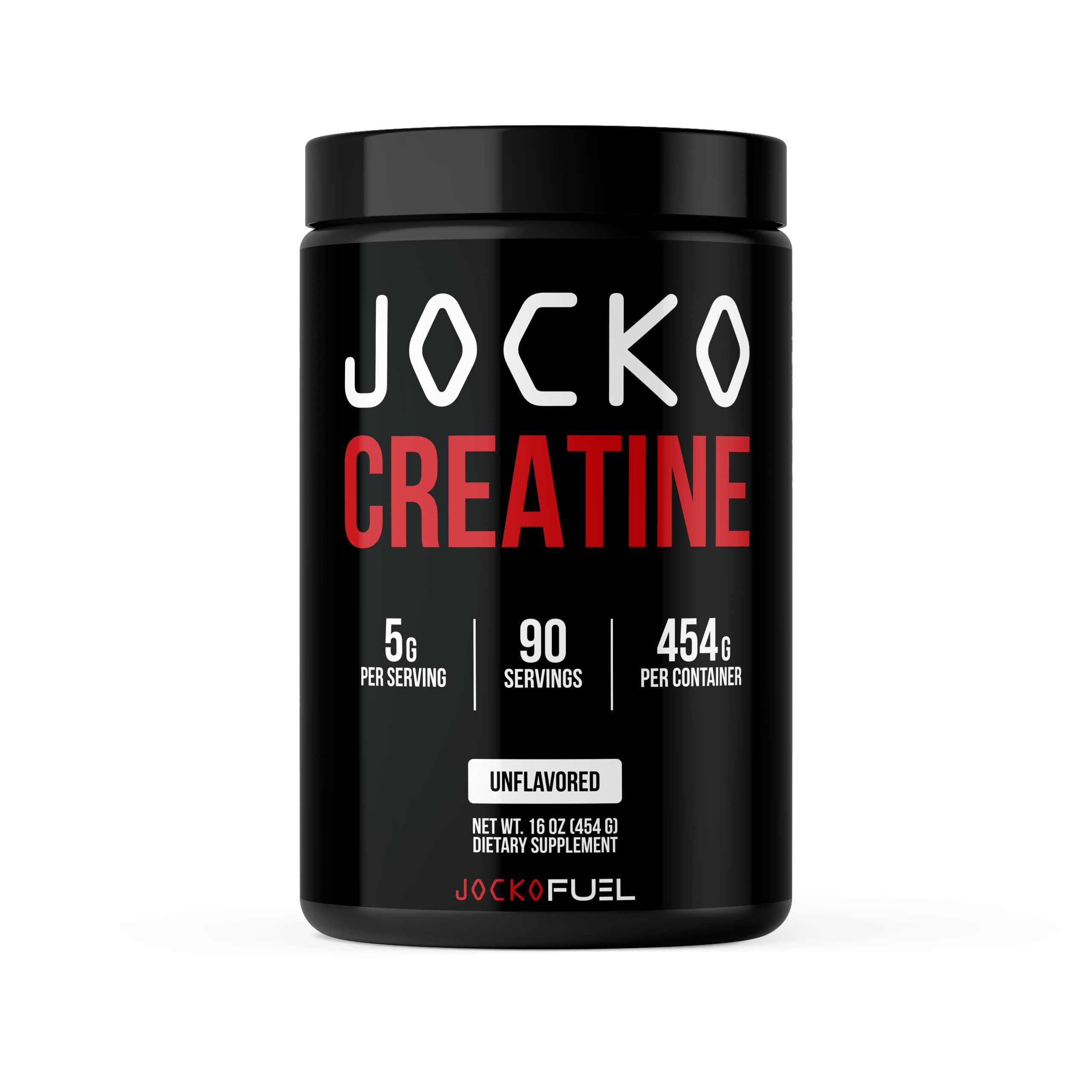 Jocko Fuel Creatine Monohydrate Powder - Creatine for Men & Women, Supplement for Athletic Performance & Muscle Health, 90 Servings 16 oz (Unflavored) (16 OZ JAR) 90 Servings (Pack of 1)