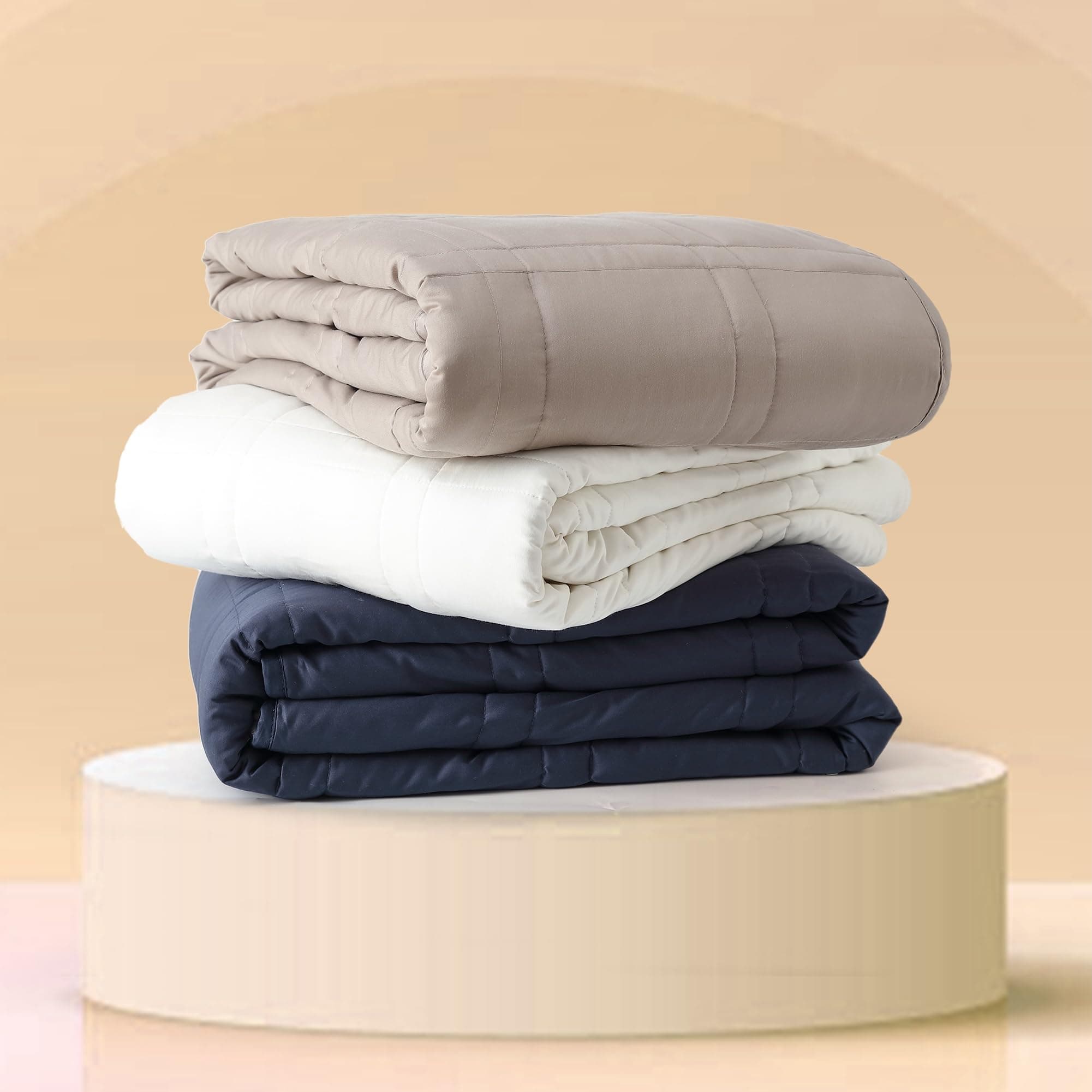 Baloo Weighted Blanket for Adults 12 lb Throw (Silver Sage, 42"x72") | Cool & 100% Cotton | Machine Washable & Dryer Safe | Glass Microbead Fill 12 lbs, 42x72 in Silver Sage