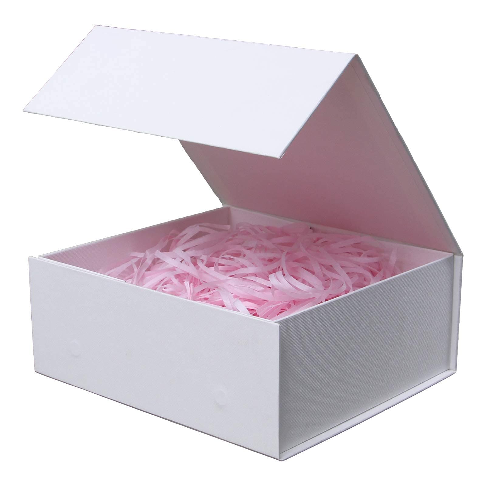 Rsgift White Gift Box with Lid, 7.8x7x3.1 Inches(Inside size:7.4x6.8x3 inches), Magnetic Closure Small box for Men - Wedding, Birthday, Graduation Packaging White 7.8x7x3.1 Inch 1 Count (Pack of 1)
