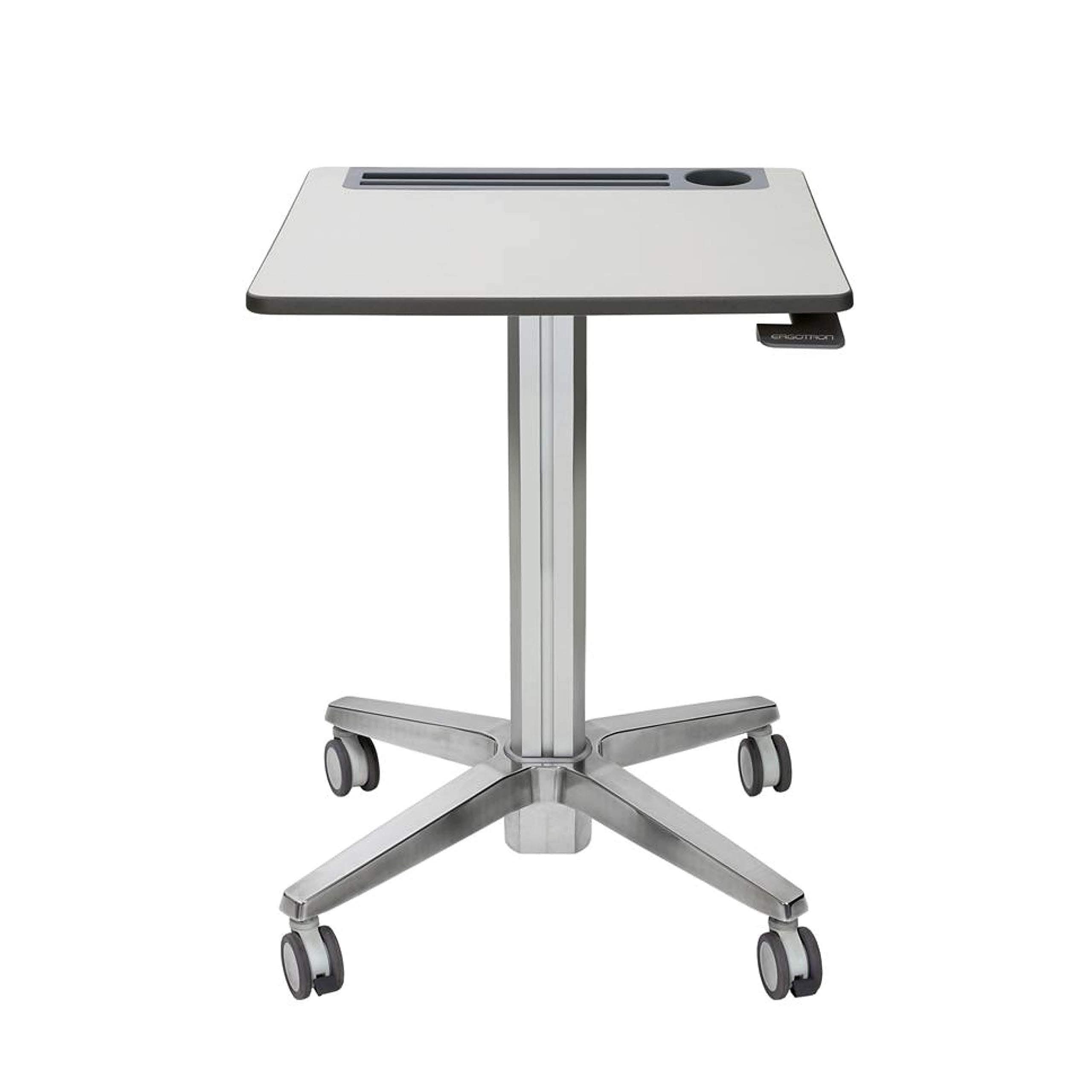 Ergotron – LearnFit Mobile Standing Desk, Adjustable Height Small Rolling Laptop Computer Sit Stand Desk with Wheels for Classroom, Office, Medical or Home Use – Adjusts from 33 to 49 Inches – Grey Tall Grey