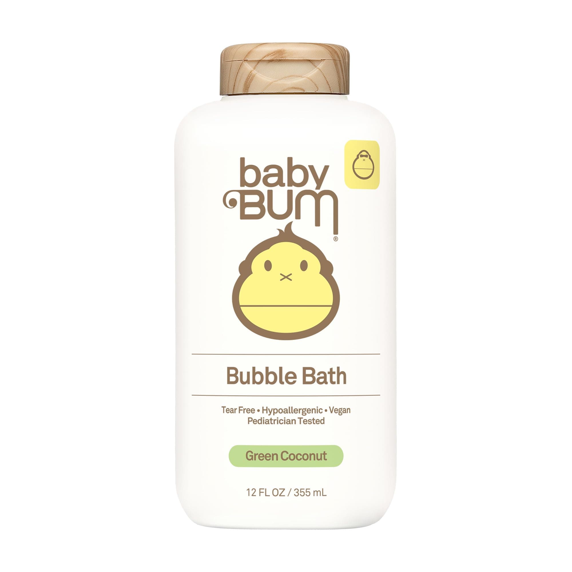 Sun Bum Baby Bum Bubble Bath - Foaming Bubble Bath for Sensitive Skin with White Ginger - Natural Fragrance - Gluten Free and Vegan - 12 oz 12 Fl Oz (Pack of 1)