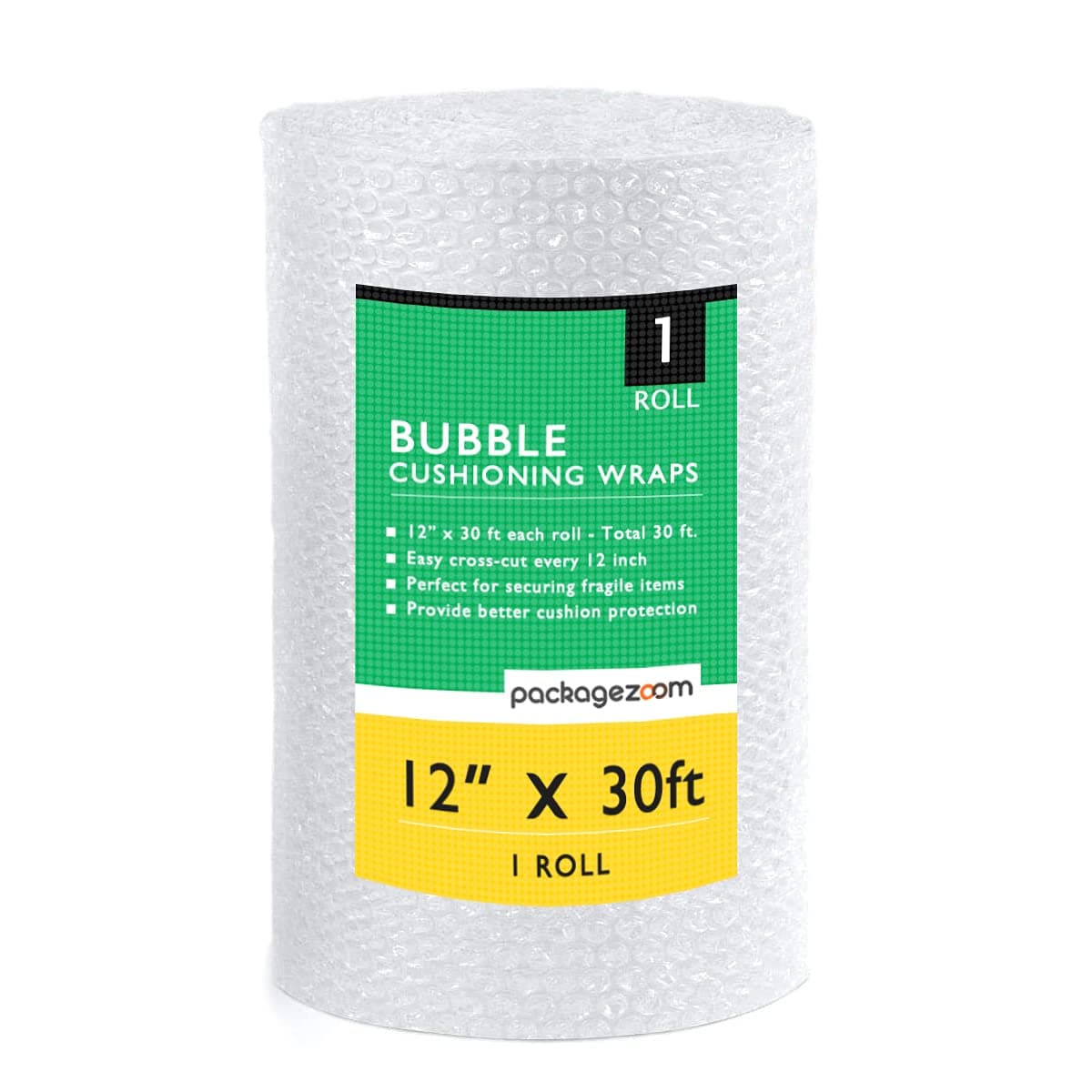 12 inch x 30 ft Bubble Cushioning Wrap, Perforated Every 12" Protective Packing Moving & Shipping Supplies for Boxes & Fragile Items 12 inch x 30 ft x 1 Rolls