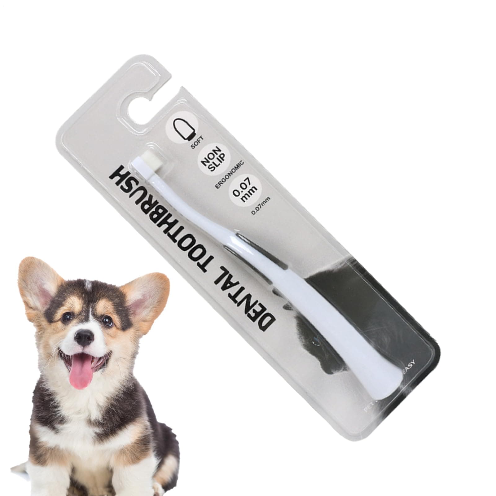 Pet Toothbrush - 16.8x1.9x0.8cm Kitten Toothbrush | Dog Tooth Brush with Soft Bristles, Dog Teeth Cleaning Tool, Non Slip Pet Care Brush Perfect for Home Cleaning and Care