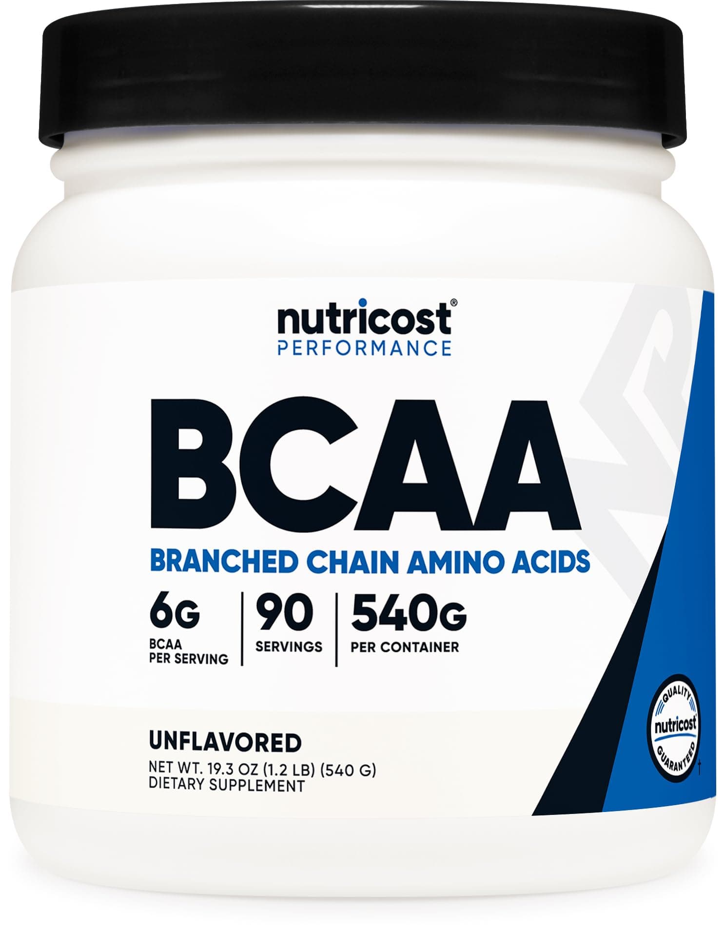 Nutricost BCAA Powder 2:1:1 (90 Servings, No Flavor Added) - Branched Chain Amino Acids Unflavored 1.2 Pound (Pack of 1)