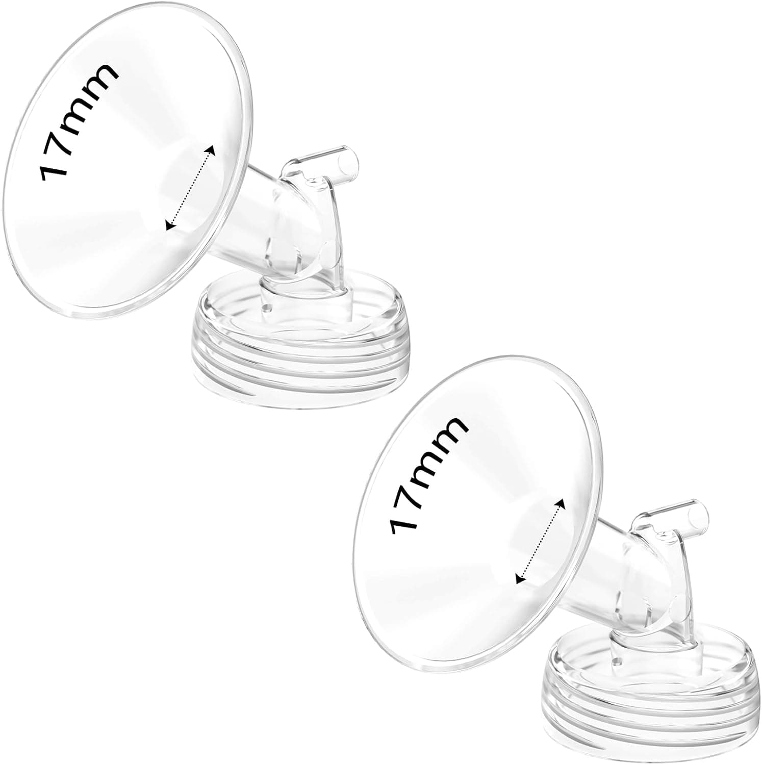 2pcs 17mm Flanges Compatible with Spectra S2 S1 9 Plus Ameda MYA Motif Luna Cimilre Breastpumps, Replacement to Spectra Pump Parts Spectra Flange, for Spectra Pump Parts and Spectra Shield