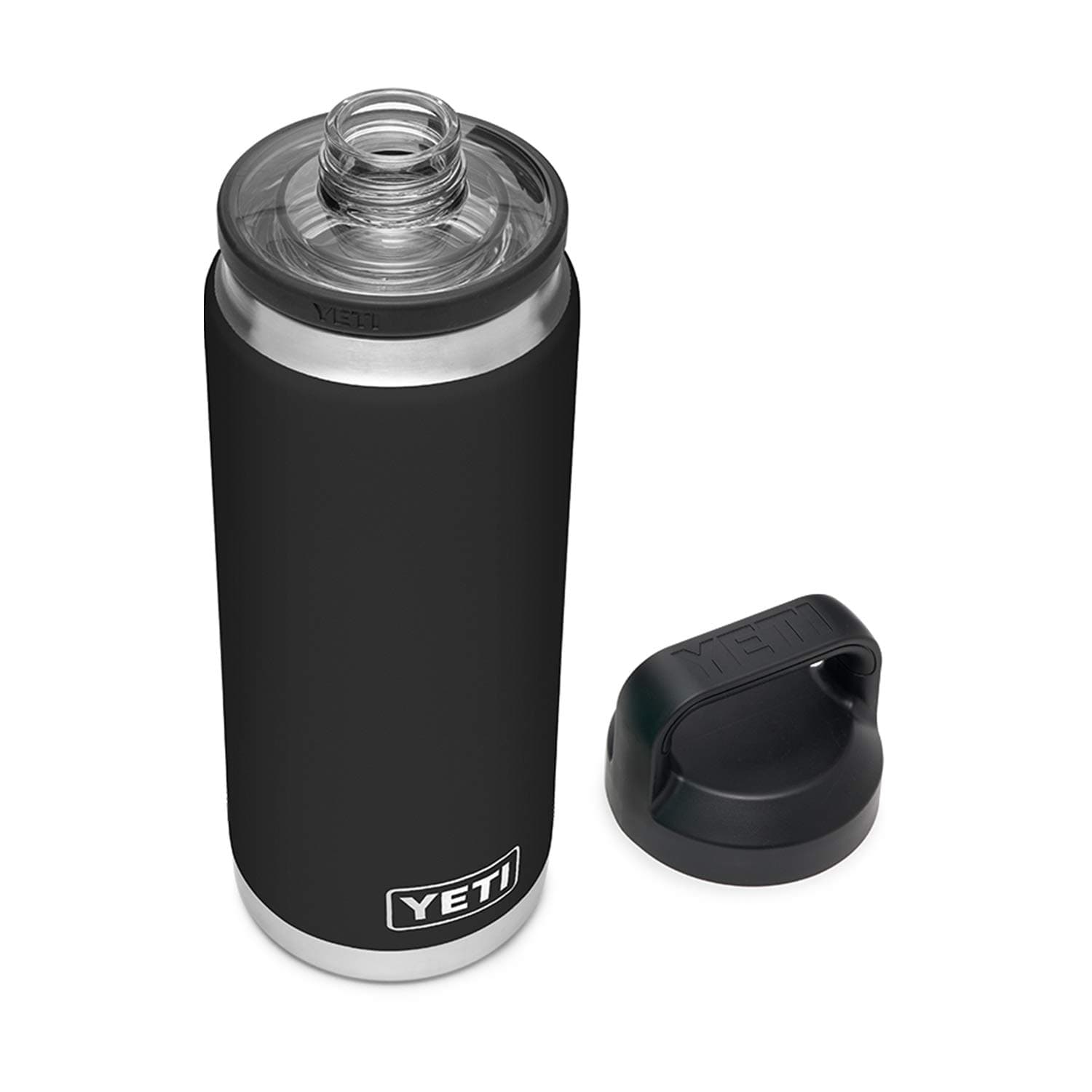 YETI Rambler 26 oz Bottle, Vacuum Insulated, Leakproof, Stainless Steel with Chug Cap Black
