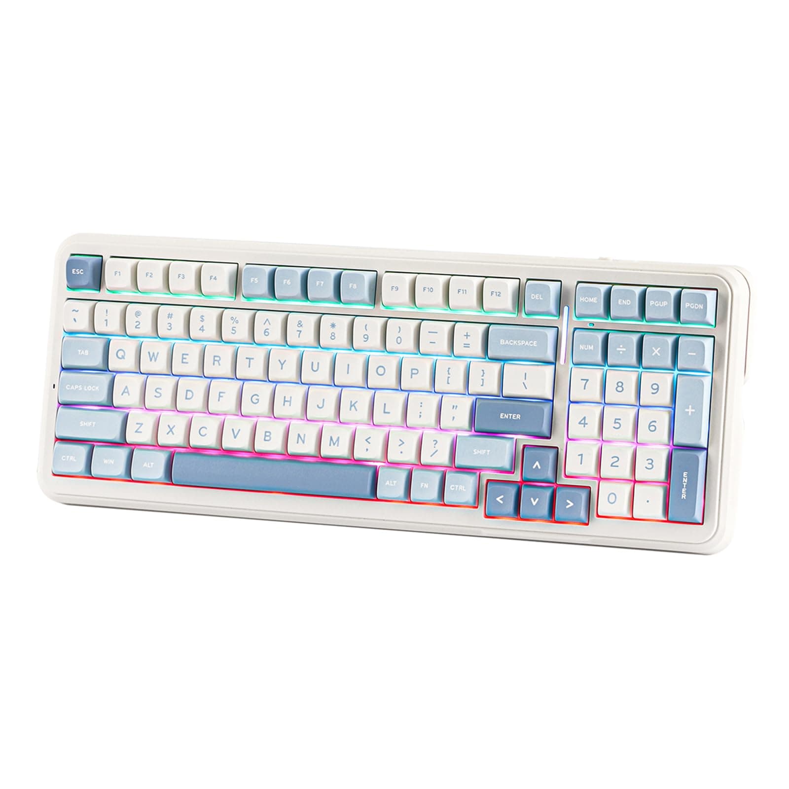 MechLands MechLands MCHOSE K99 96% Wireless Gaming Keyboard, Gasket Mechanical Keyboard, BT5.0/USB-C/2.4GHz Wireless Creamy keyboard, with 6-Layer Padding, 6000mAh Battery, Hot Swappable, NKRO for Win/Mac/Linux