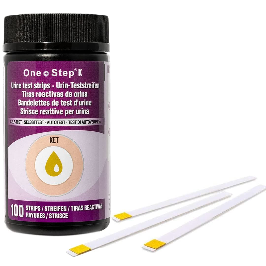 One Step K Ketone Urine Test Strips, 100 x Keto Strips, Test for Ketosis on Ketogenic & Low-Carb Diets, Home Urinalysis Keto Test, Ketosis Checker for Ketone Measuring, Keto Diet Essentials