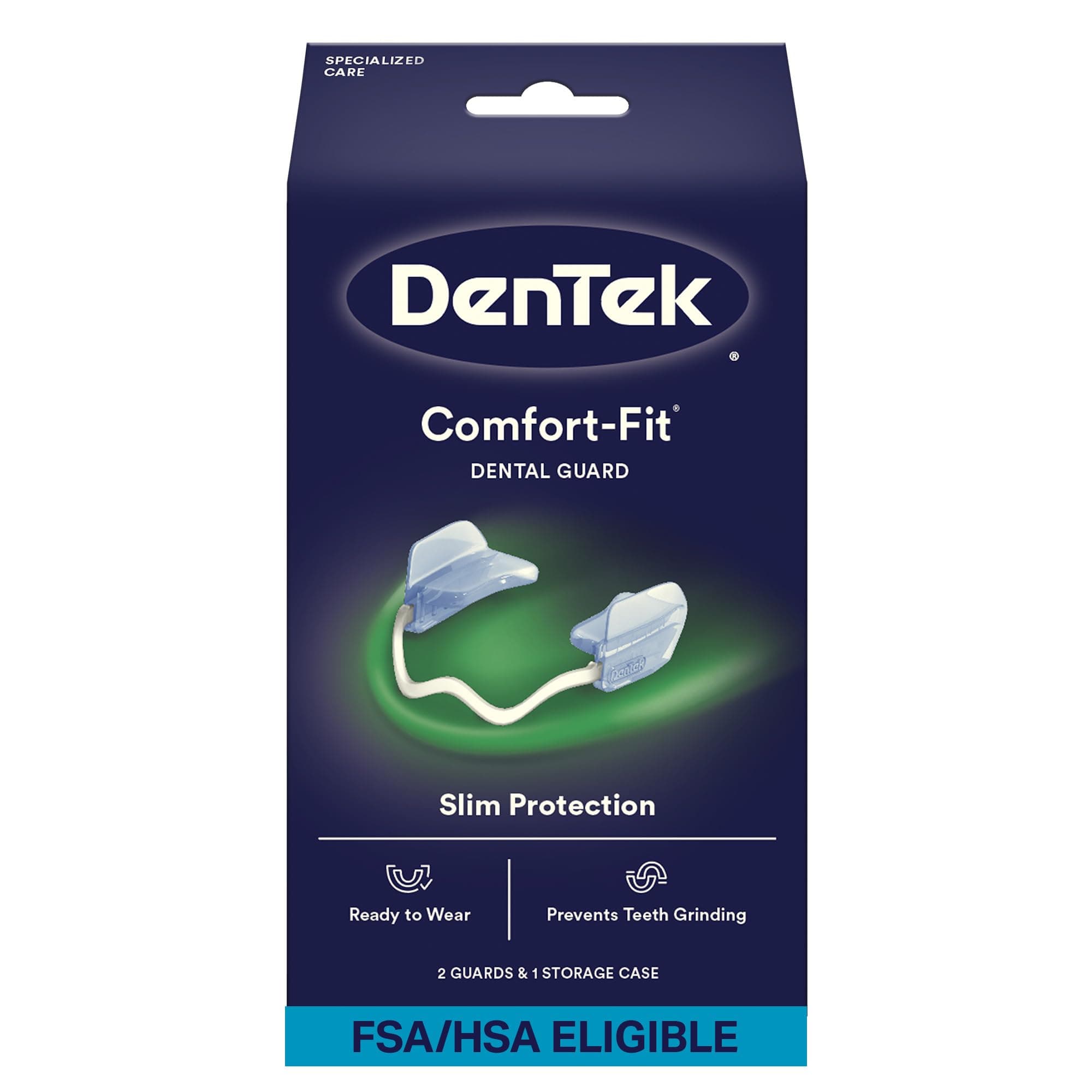 DenTek Comfort-Fit Dental Guard For Nighttime Teeth Grinding, Comfort-Fit Guard, 2 count(Pack of 1)