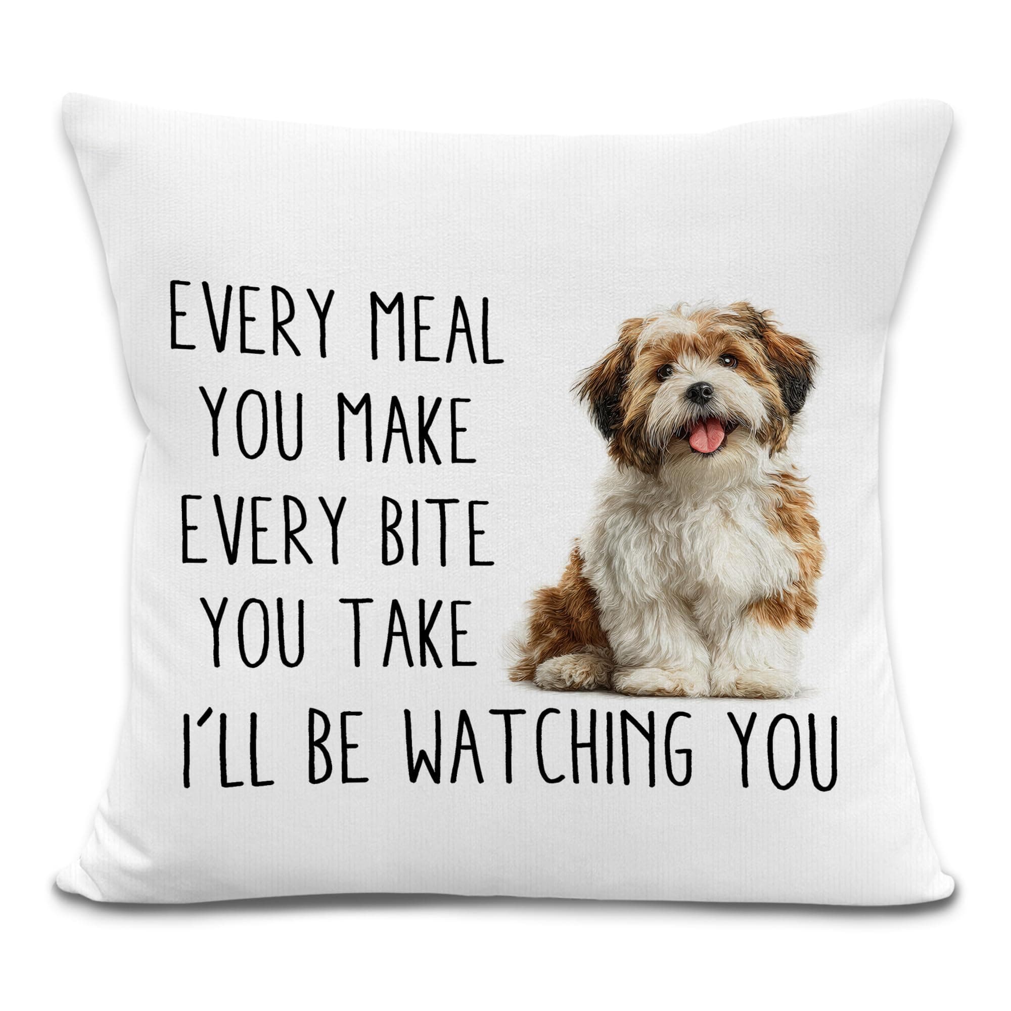 Funny Shih Tzu Throw Pillow Covers, Shih Tzu Gifts for Women Men, Dog Mom Dad Lovers Gifts Decorative Pillowcases Cushion Cases for Bedroom Living Room Decor, 18x18 Pillow Covers