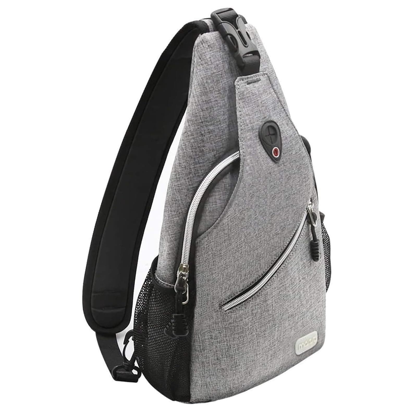 MOSISO Sling Backpack, Multipurpose Crossbody Shoulder Bag Travel Hiking Daypack Medium Gray