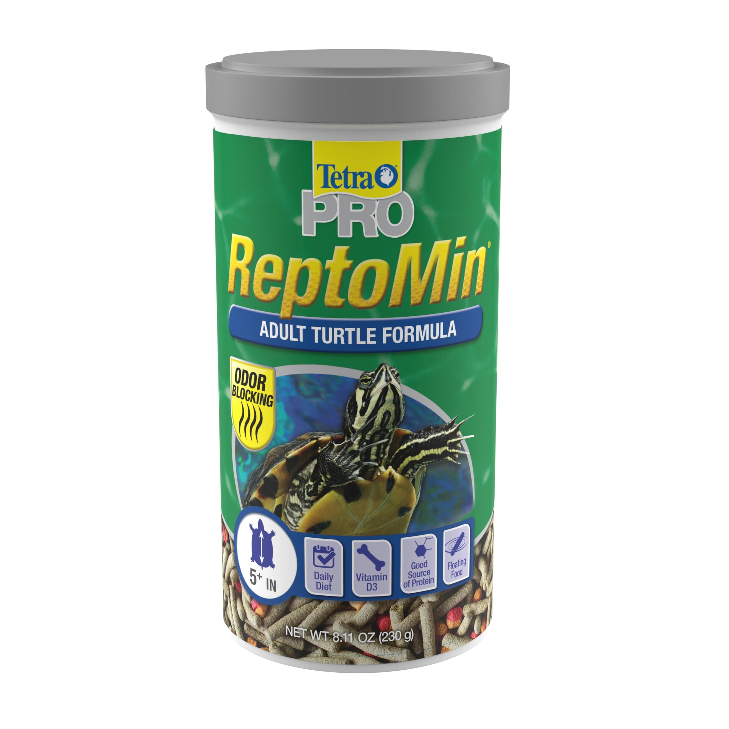 Tetra TetraFauna PRO ReptoMin Pro Sticks Adult Turtle Formula Daily Diet for Aquatic Turtles, 8.11 oz Adult Turtle 8.11 Ounce (Pack of 1)