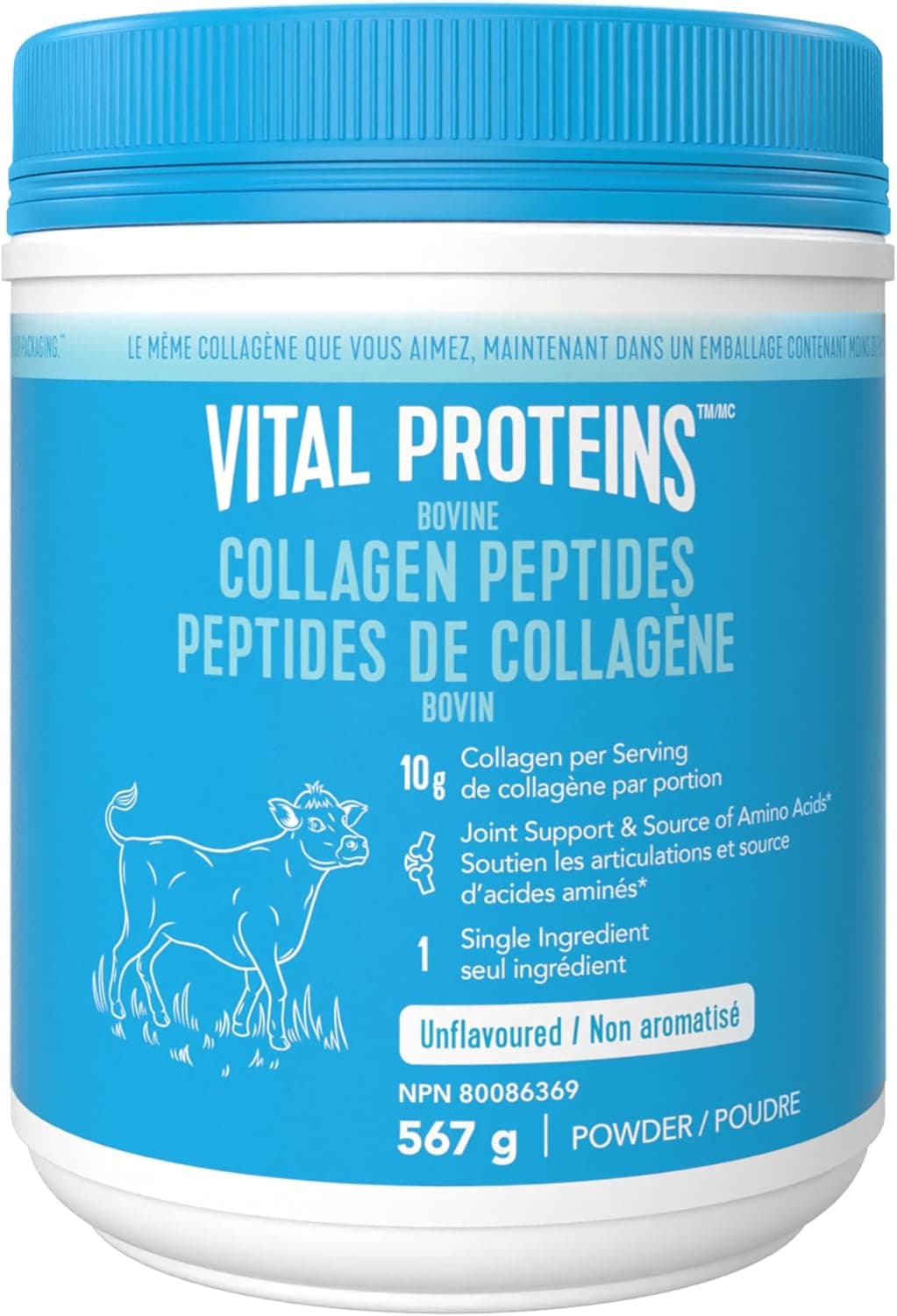 Vital Proteins Unflavoured Collagen Peptides, 567 GR Unflavored 1 Ounce (Pack of 1)