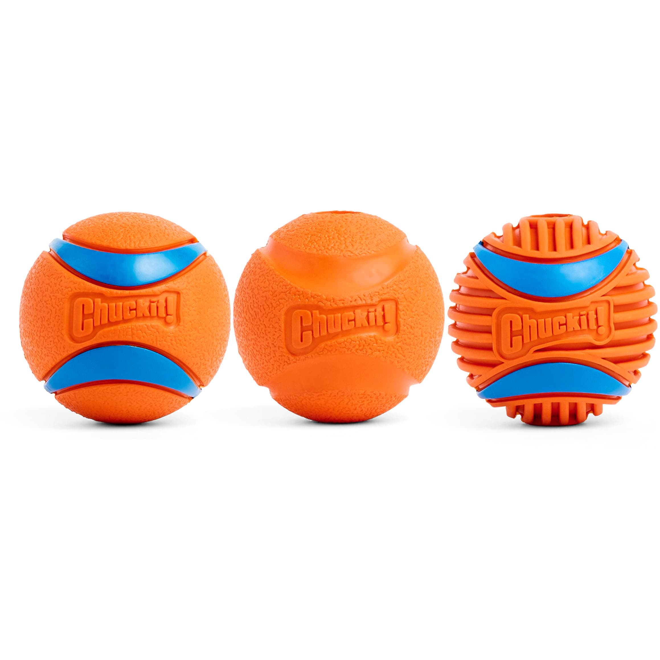 Chuckit! Dog Balls - Interactive Dog Toys, High-Bounce Fetch Ball, Ultra and Rugged Balls, Durable - Size Medium, 2.5-inch Diameter, Set of 3 Medium (2.5") Fetch Pack 2