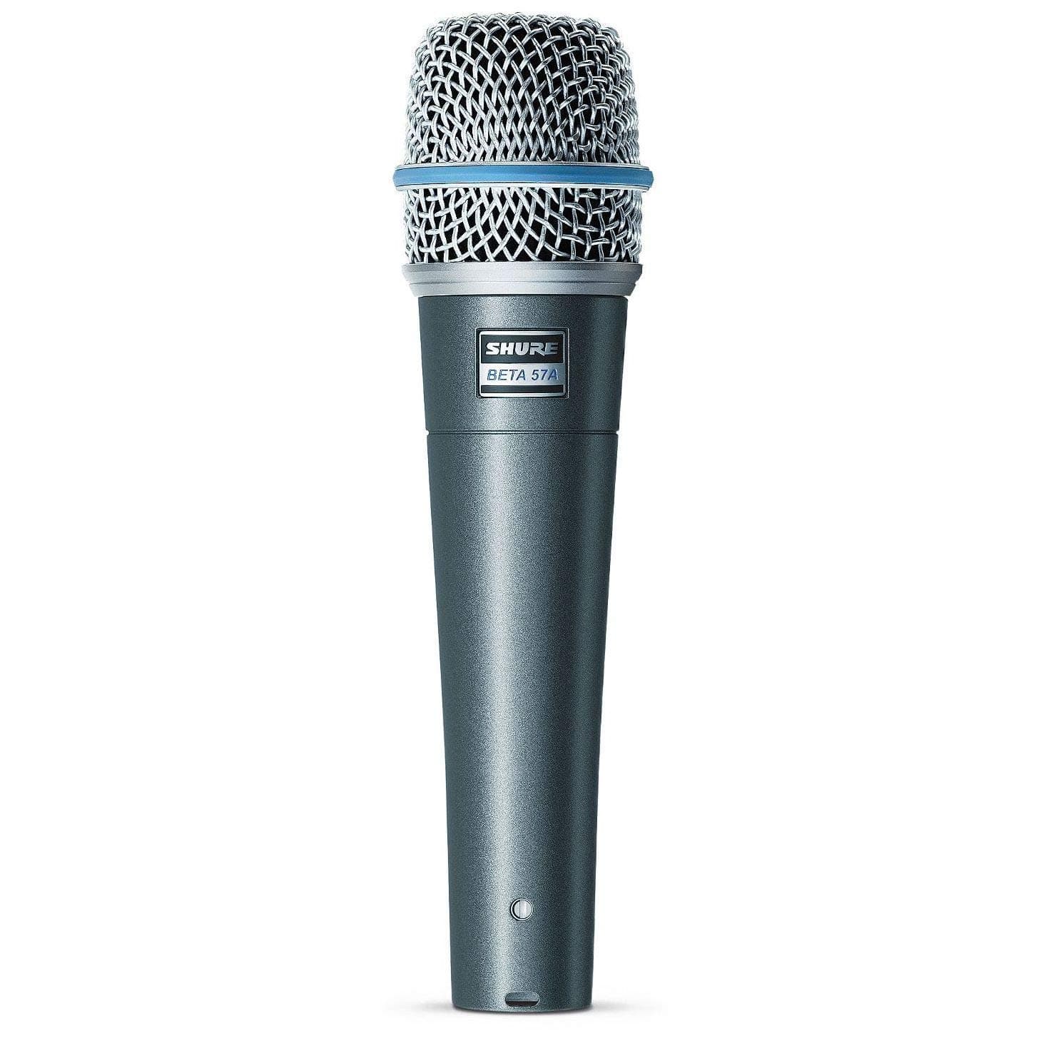 Shure Shure BETA 57A Instrument Microphone - Supercardioid Dynamic Mic for Vocal and Instrumental Applications with High Output Neodymium Element, Durable Steel Mesh Grille and Shock Mount Handheld