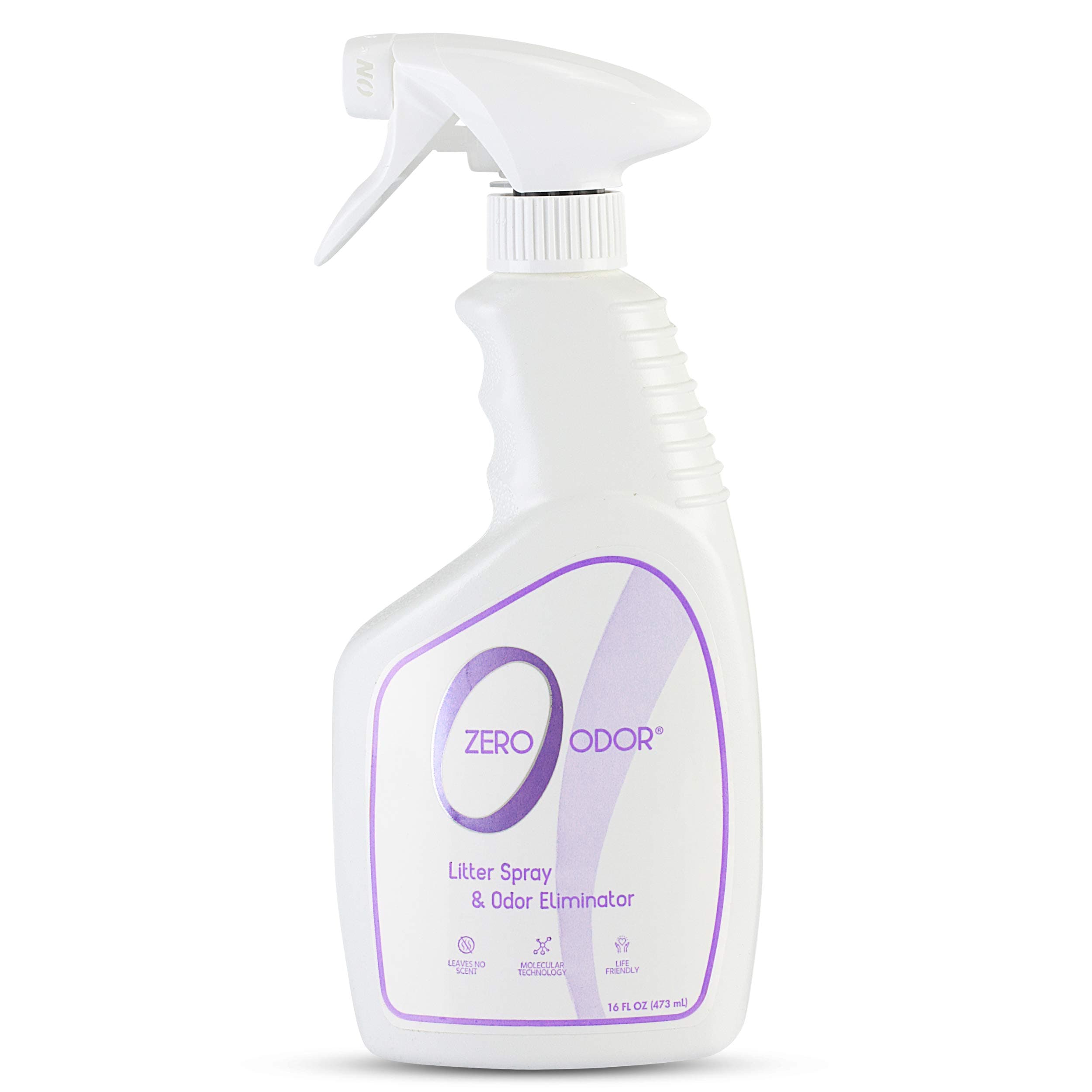 Zero Odor – Litter Odor Eliminator - Permanently Eliminate Litter Odors with Best Patented Molecular Technology - Pet Safe & Works on all types of litter, 16oz (Over 400 Sprays) 16 Fl Oz (Pack of 1)