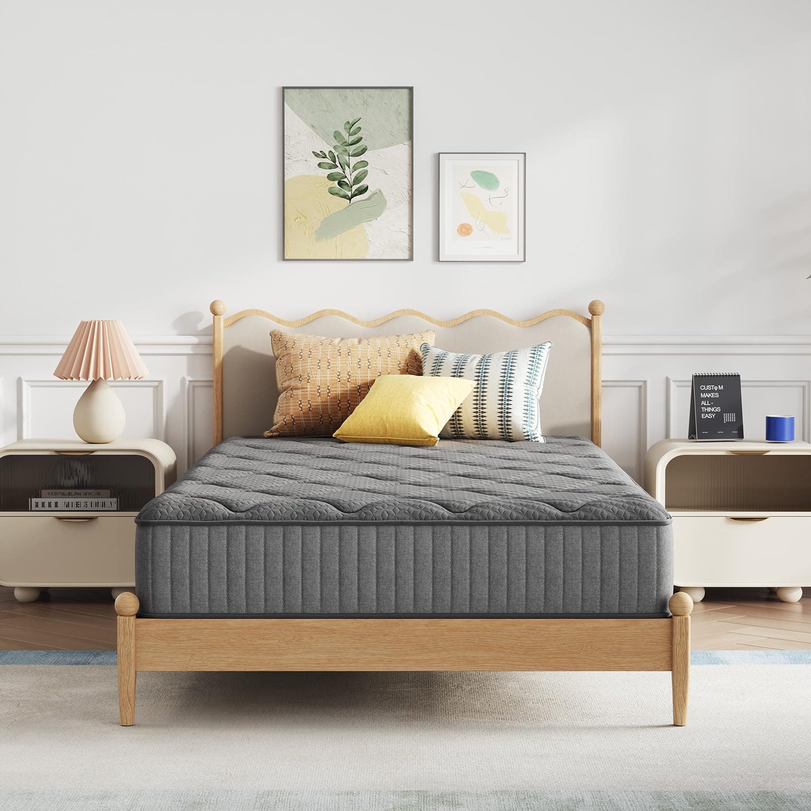 Novilla 8 Inch Twin Size Mattress,Twin Hybrid Mattress for Kids with Pocketed Coils & Gel-Infused Memory Foam for Back Pain Relief & Contour Support Mattresses in a Box CertiPUR-US Certified Twin 8 Inch