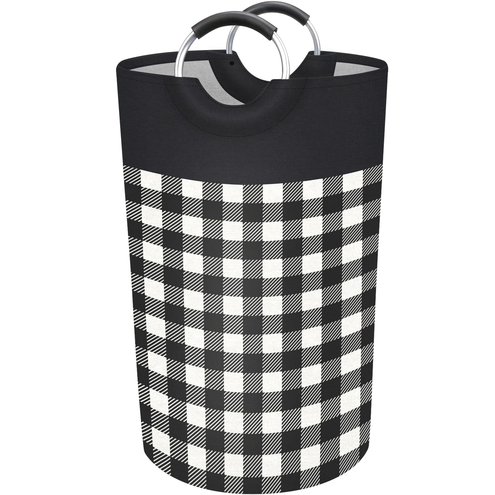 BlissTotes Laundry Basket, Laundry Hamper, Hampers for Laundry, Clothes Baskets Collapsible With Handles Waterproof For Bathroom Storage College Dorm, Family (Black, L) Black 82L